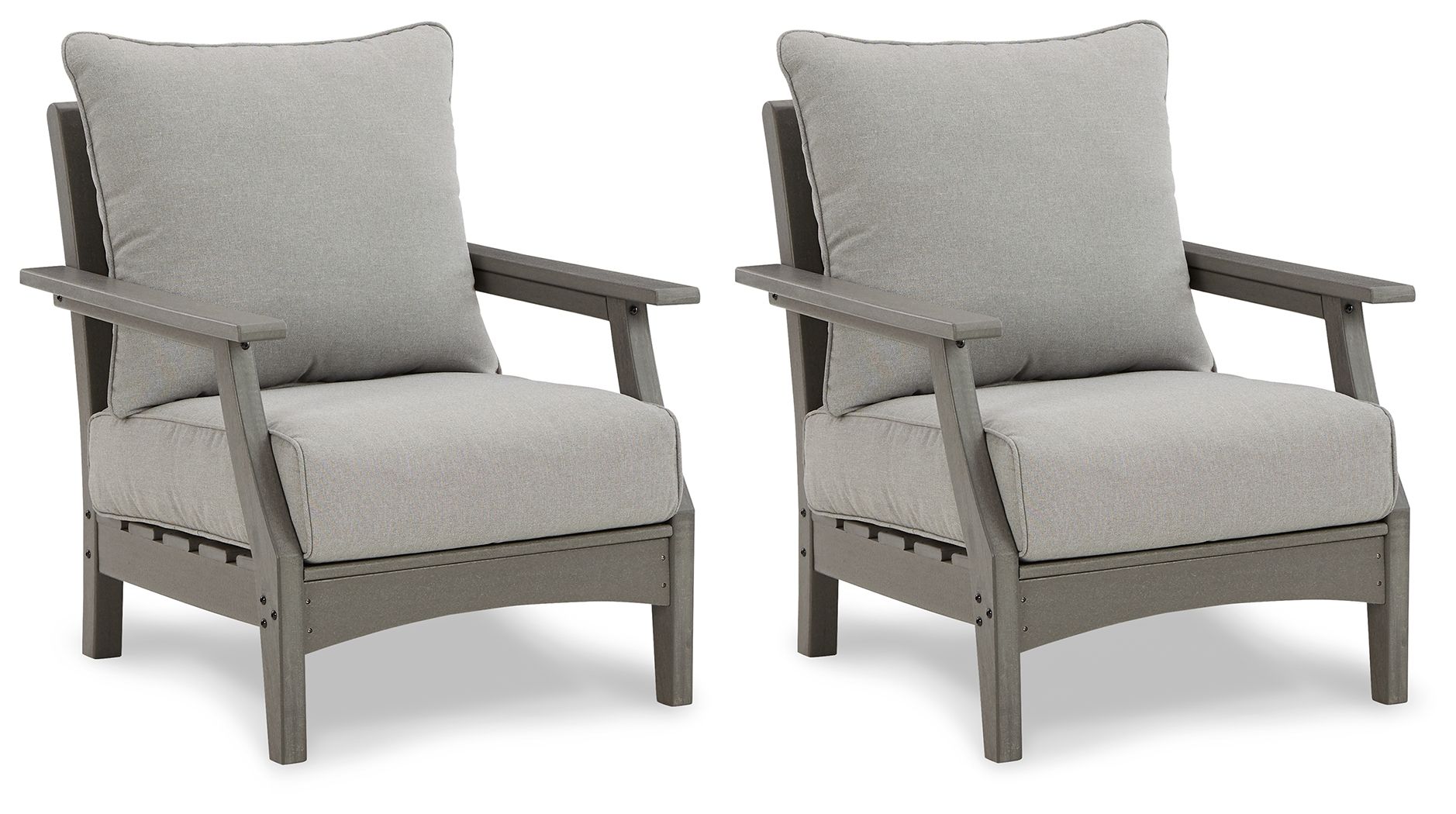 Visola - Lounge Chair w/Cushion (Set of 2) - Gray - Image 2