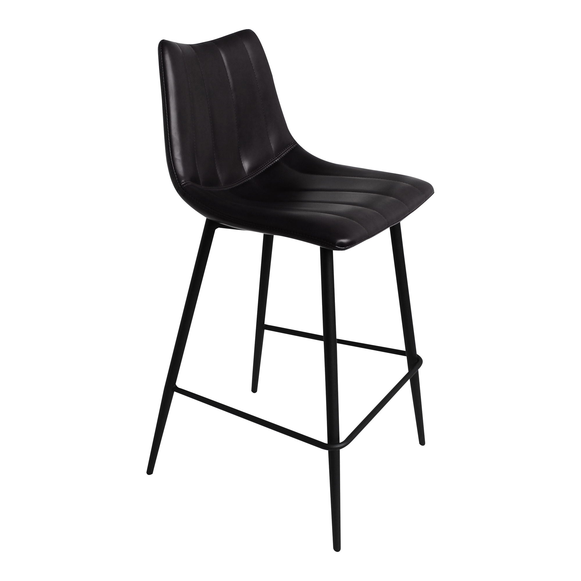 Alibi - Counter Stool (Set of 2) - Matte Black - Image 3