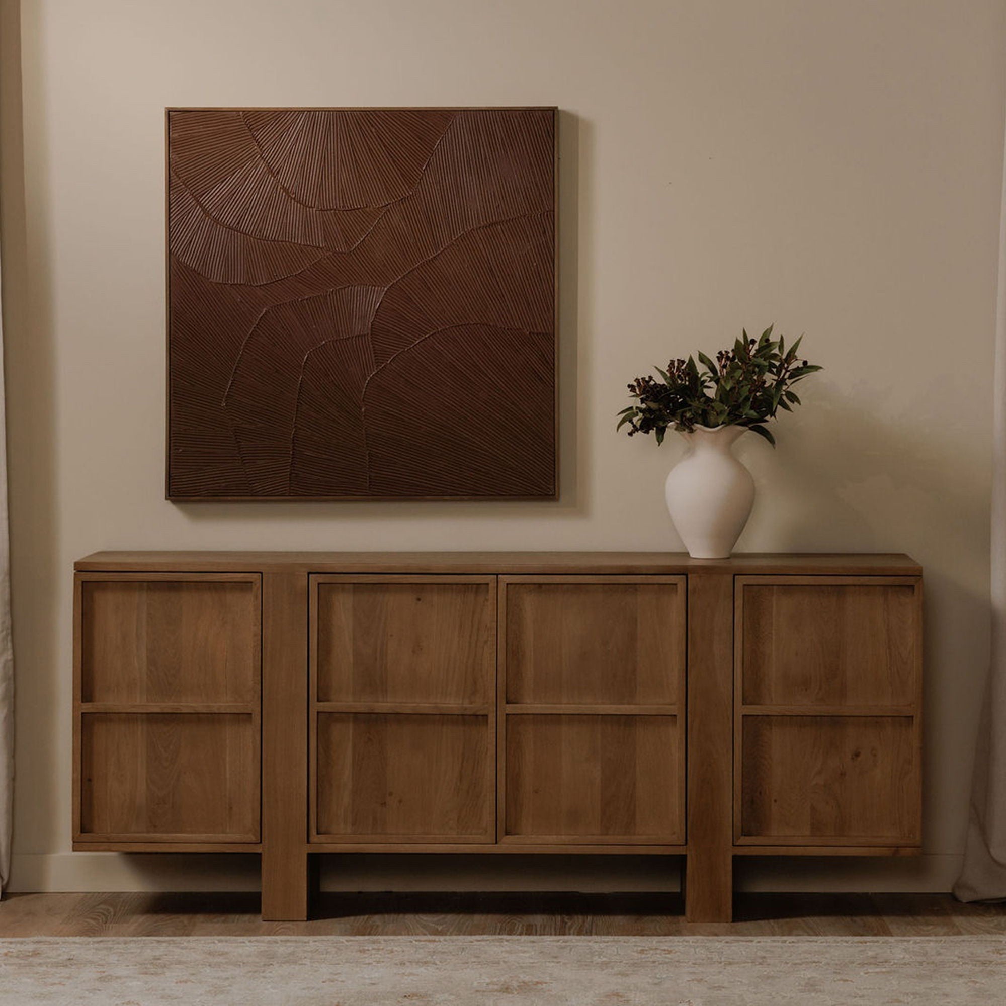 Flutter - Framed Painting - Maroon - Image 3