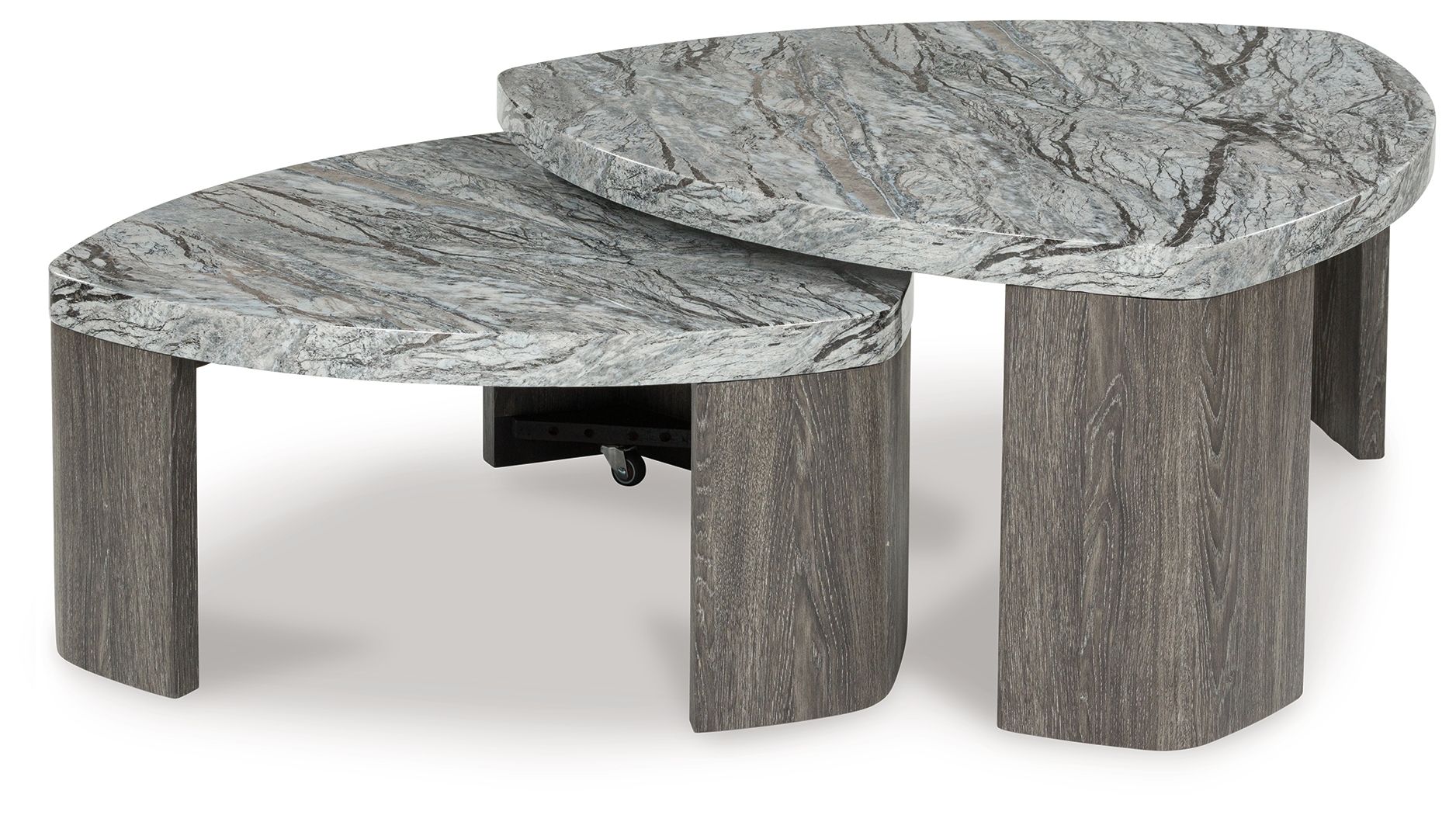 Surmour – Stacked Cocktail Table – Gray / Brown
