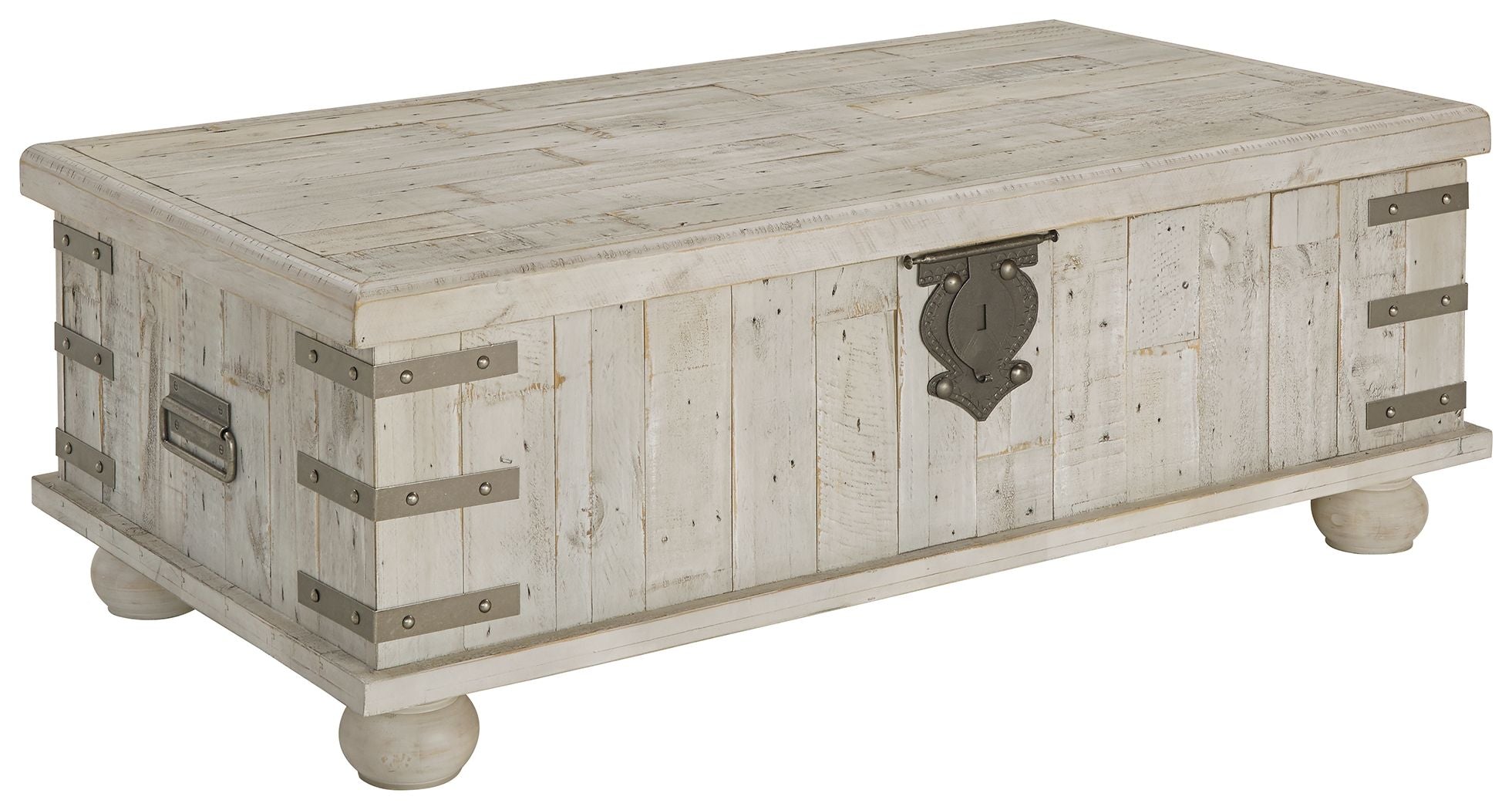 Carynhurst - Lift Top Cocktail Table - White Wash Gray - Image 1