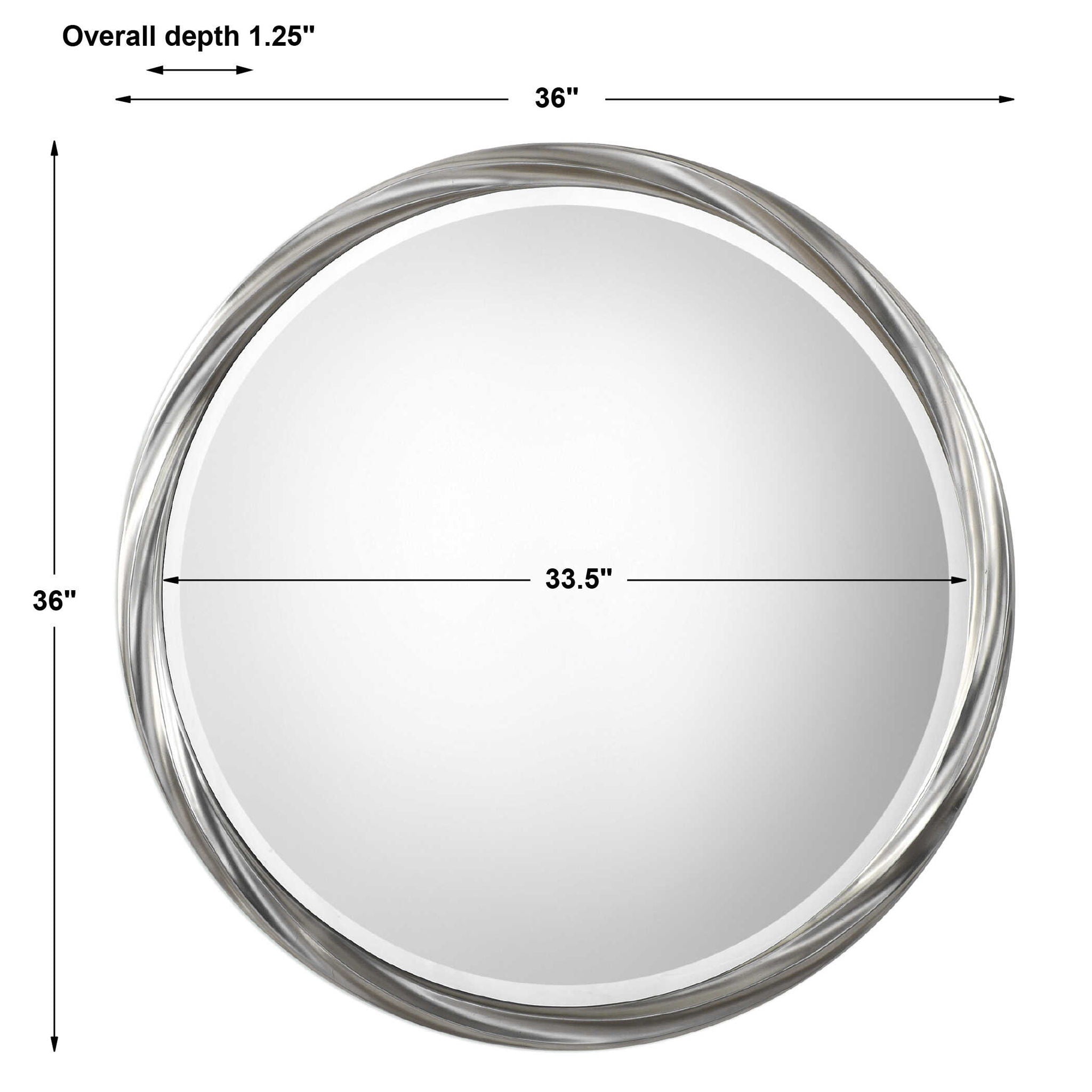 Orion - Round Mirror - Silver - Image 3