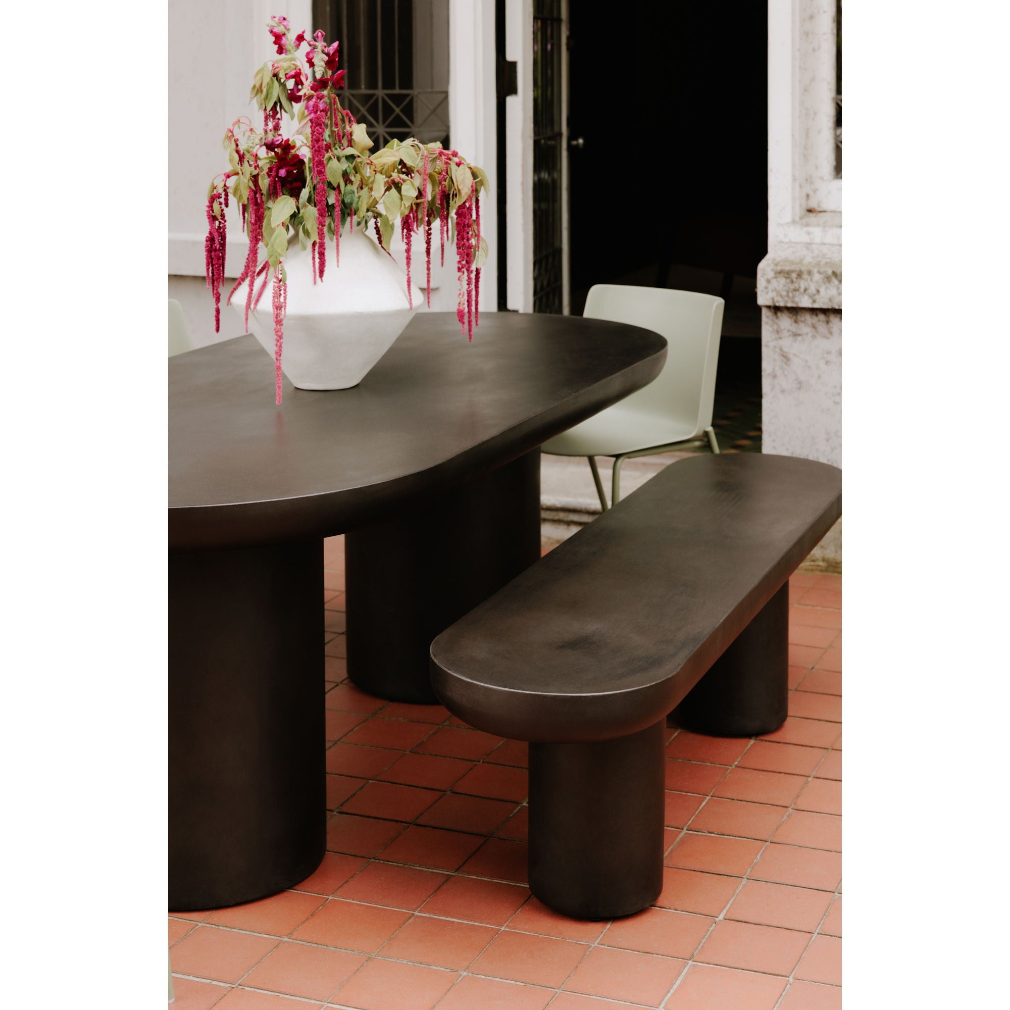 Rocca - Cement Dining Table - Black - Image 3