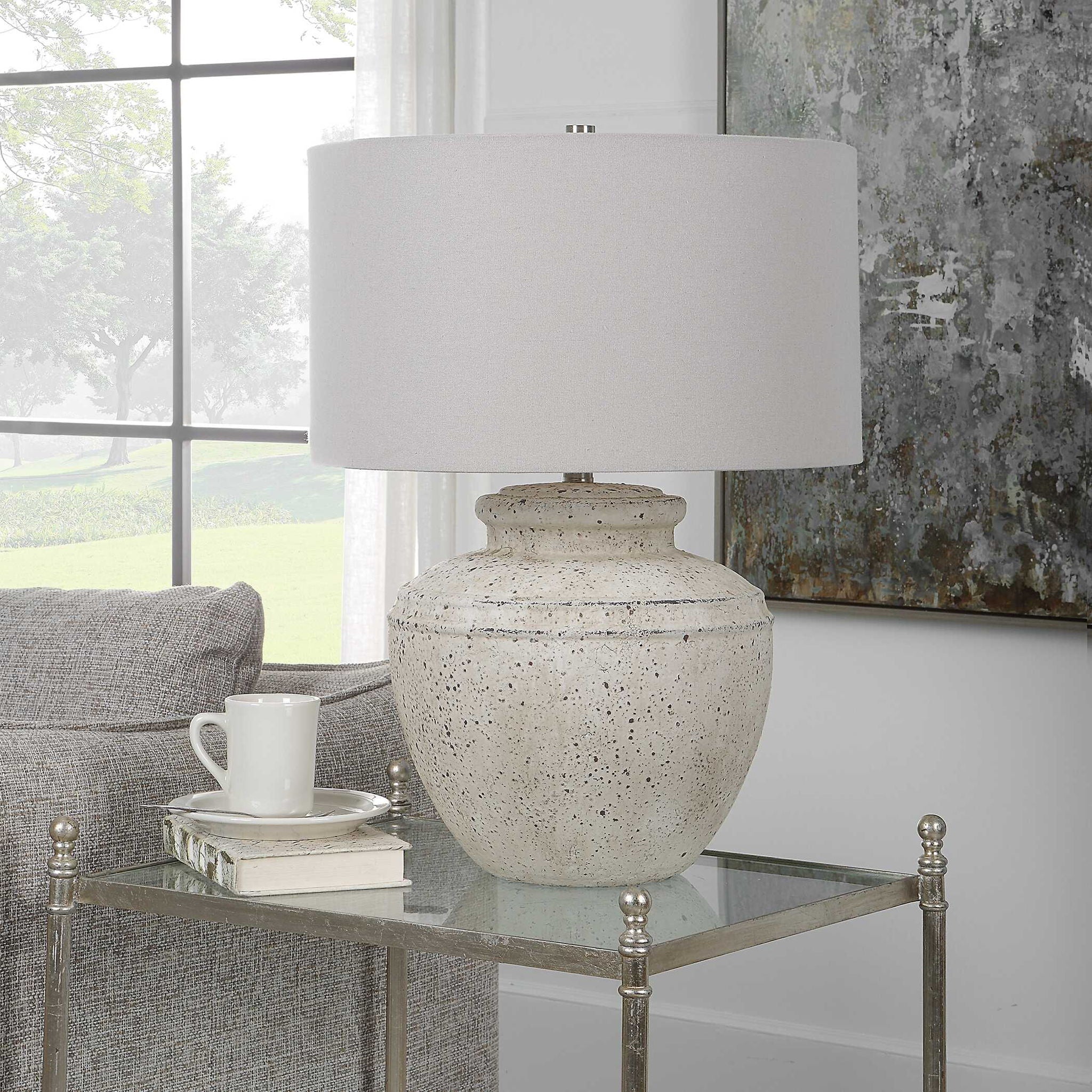 Artifact - Aged Stone Table Lamp - Image 3