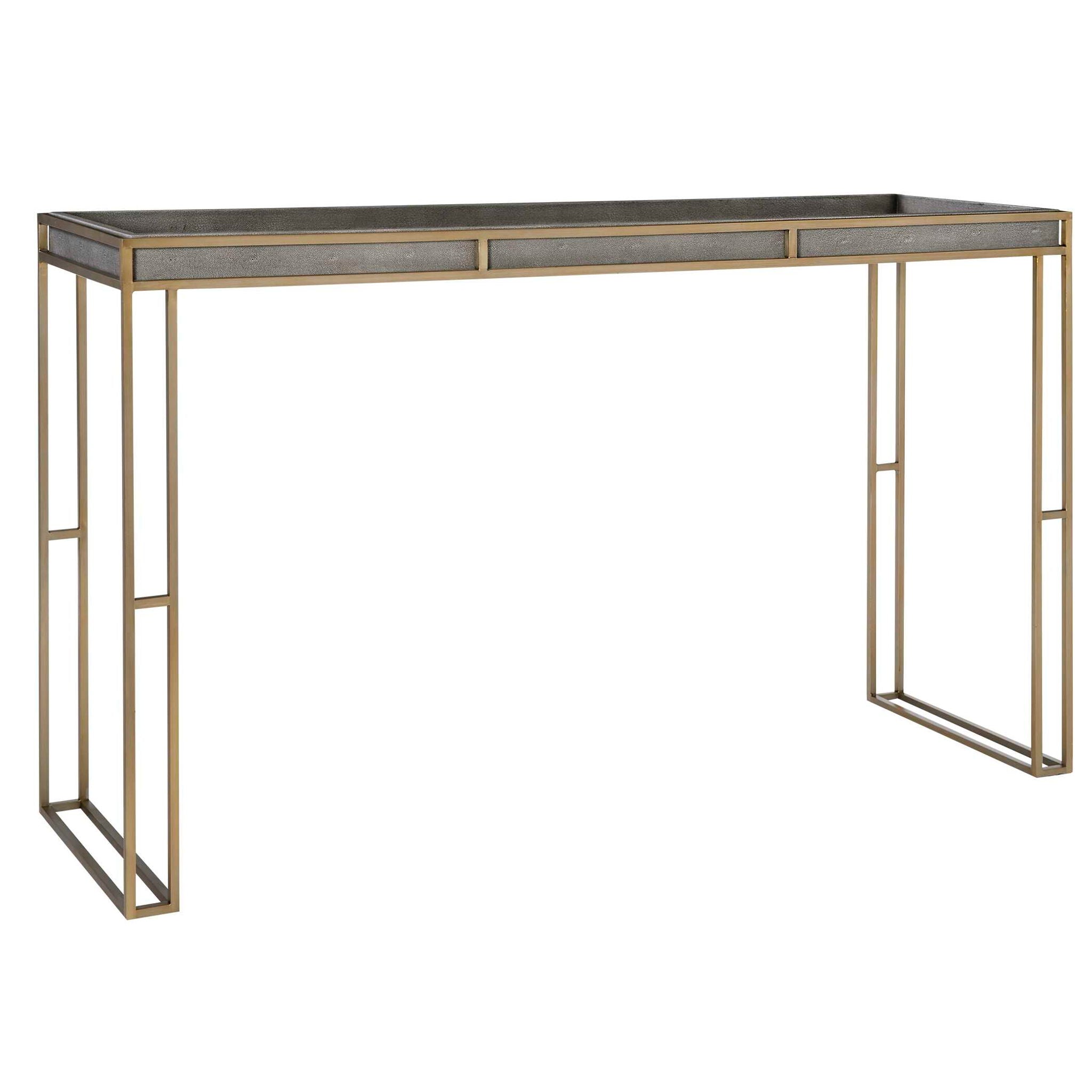 Cardew - Modern Console Table - Pearl Silver & Gold - Image 2
