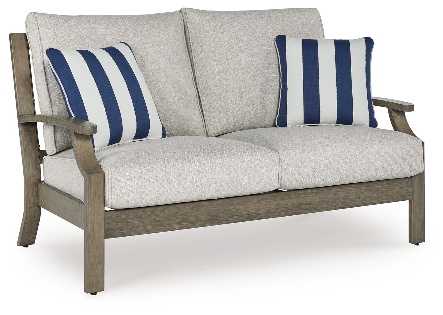 Rainier Ranch - Loveseat With Cushion - Brown / Beige - Image 1