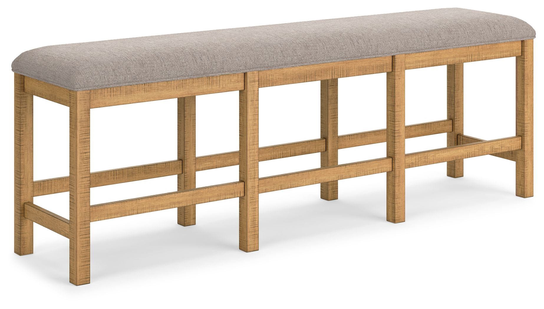 Havonplane – XL Counter Height Upholstered Dining Bench – Brown