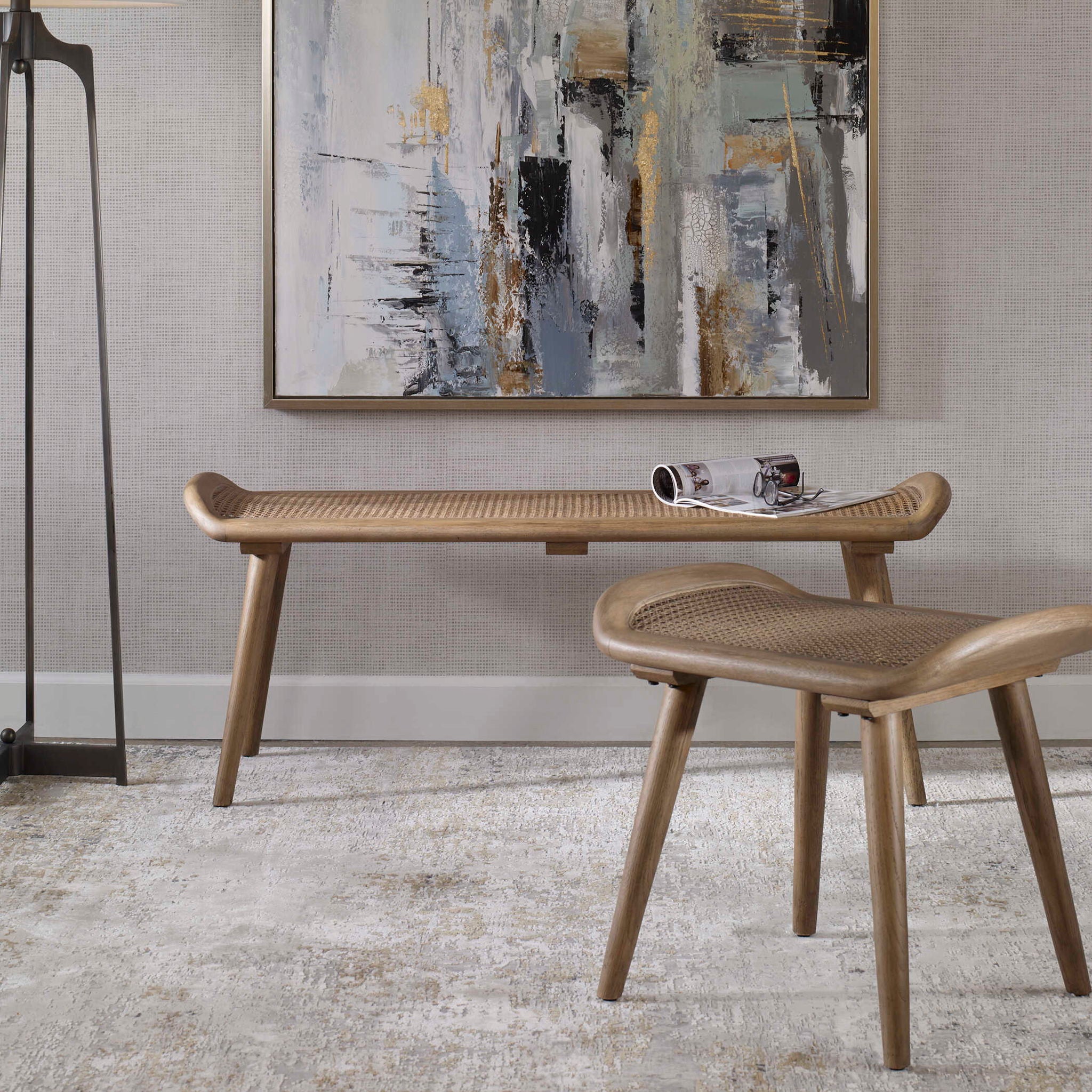 Arne - Scandinavian Small Bench - Light Brown - Image 3