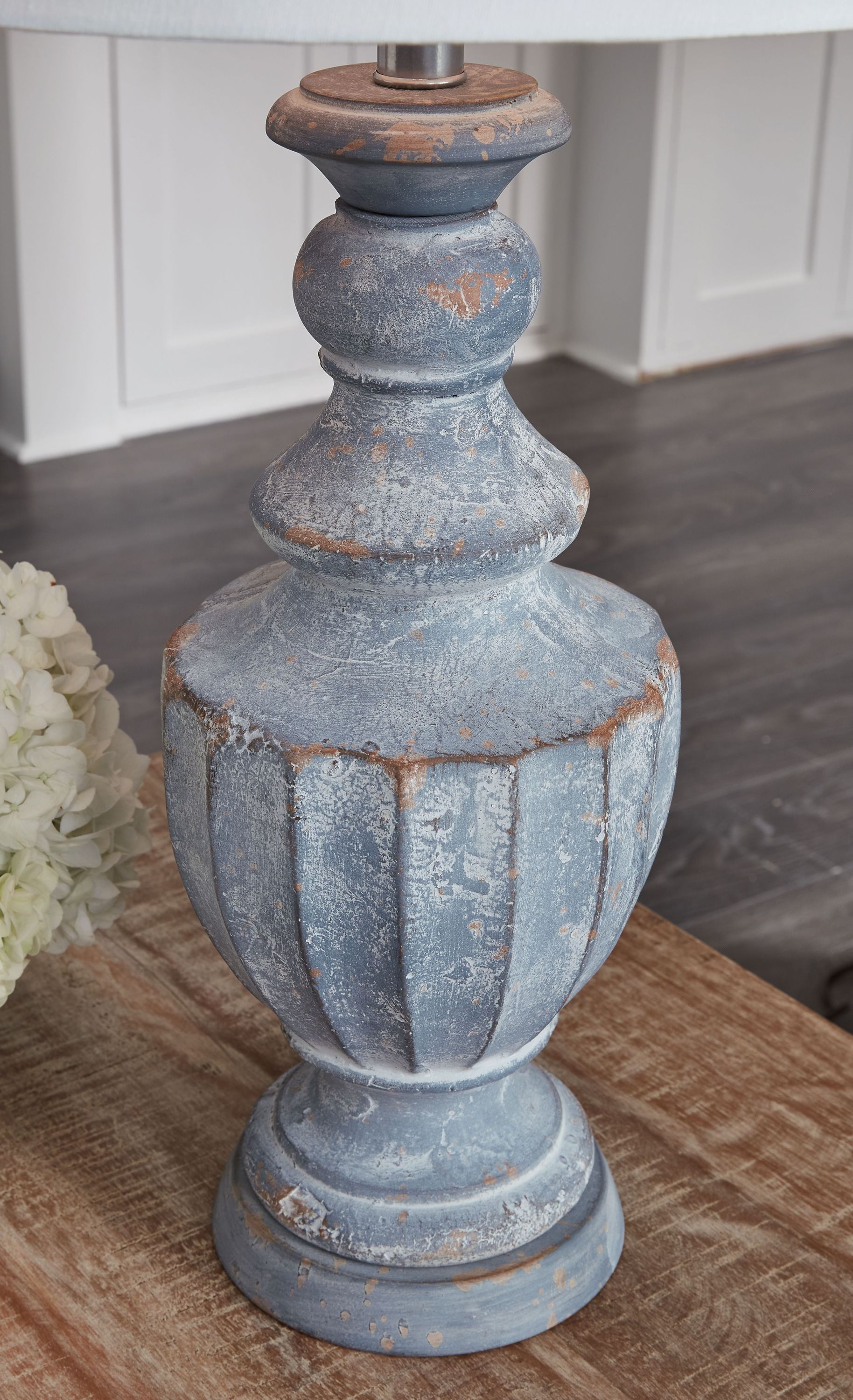 Cylerick - Terracotta Table Lamp - Antique Blue - Image 2