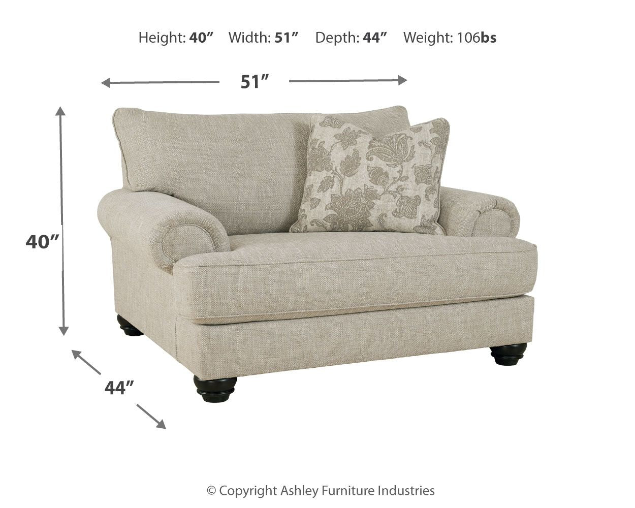 Asanti - Chair and a Half - Fog - Image 2