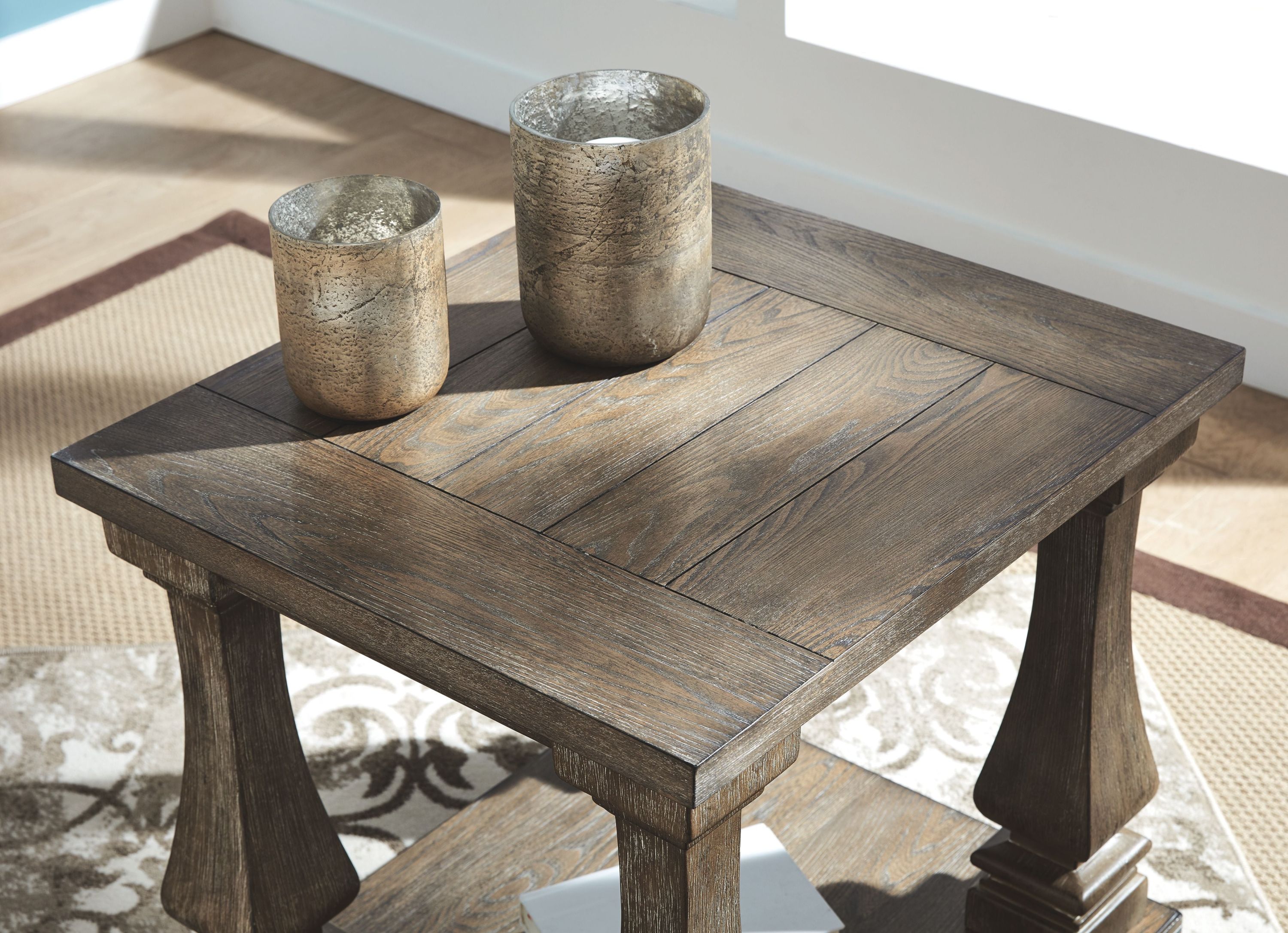Johnelle - Rectangular End Table - Gray - Image 3