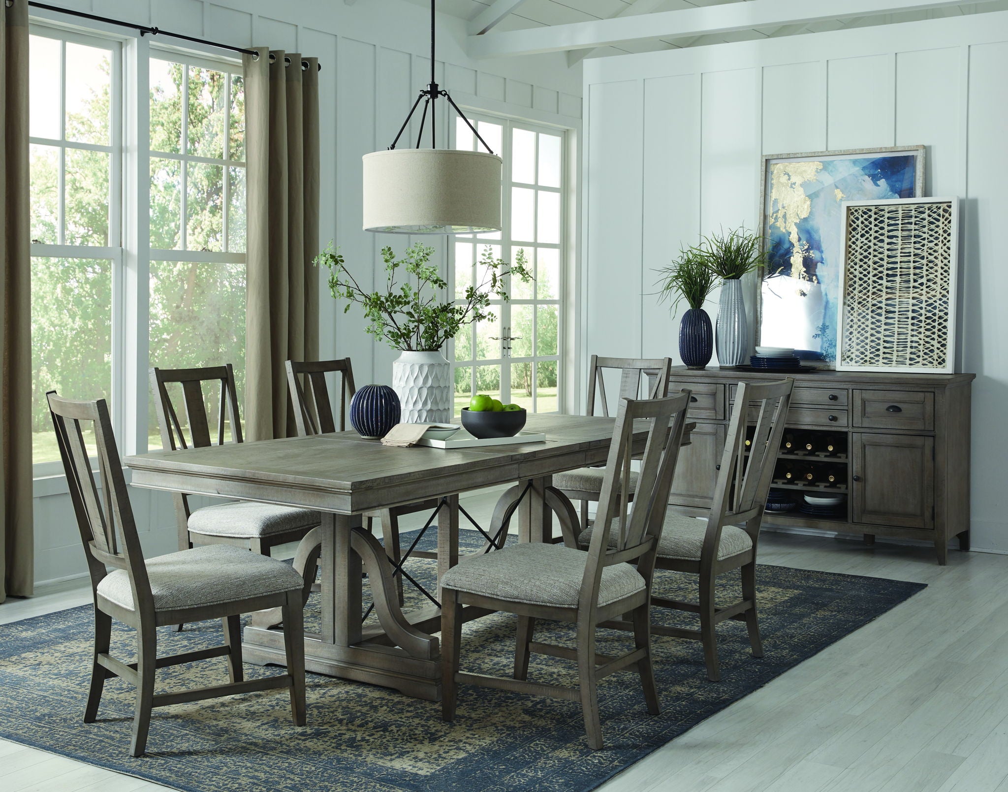 Paxton Place - Trestle Dining Table - Dovetail Gray - Image 2