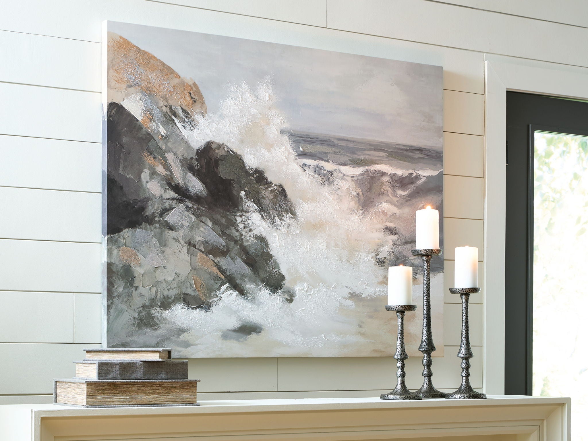 Worthner - Wall Art - Tan / Gray / White - Image 3