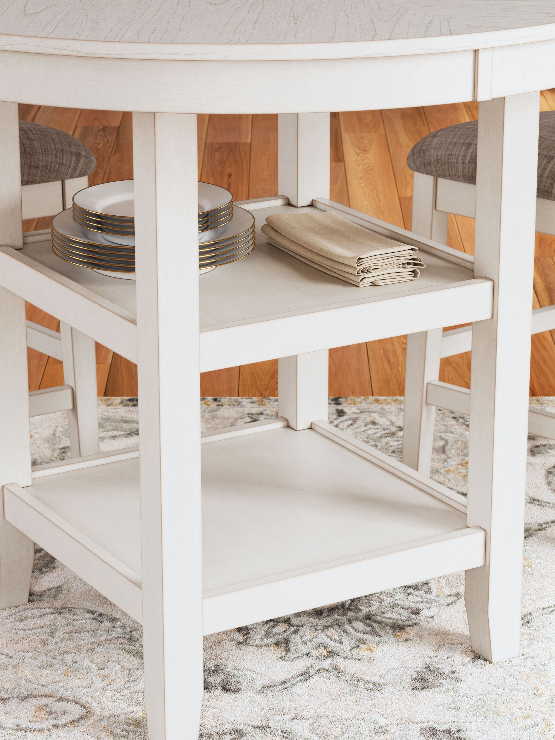 Erinberg - Dining Room Counter Table Set (Set of 5) - Antique White - Image 3