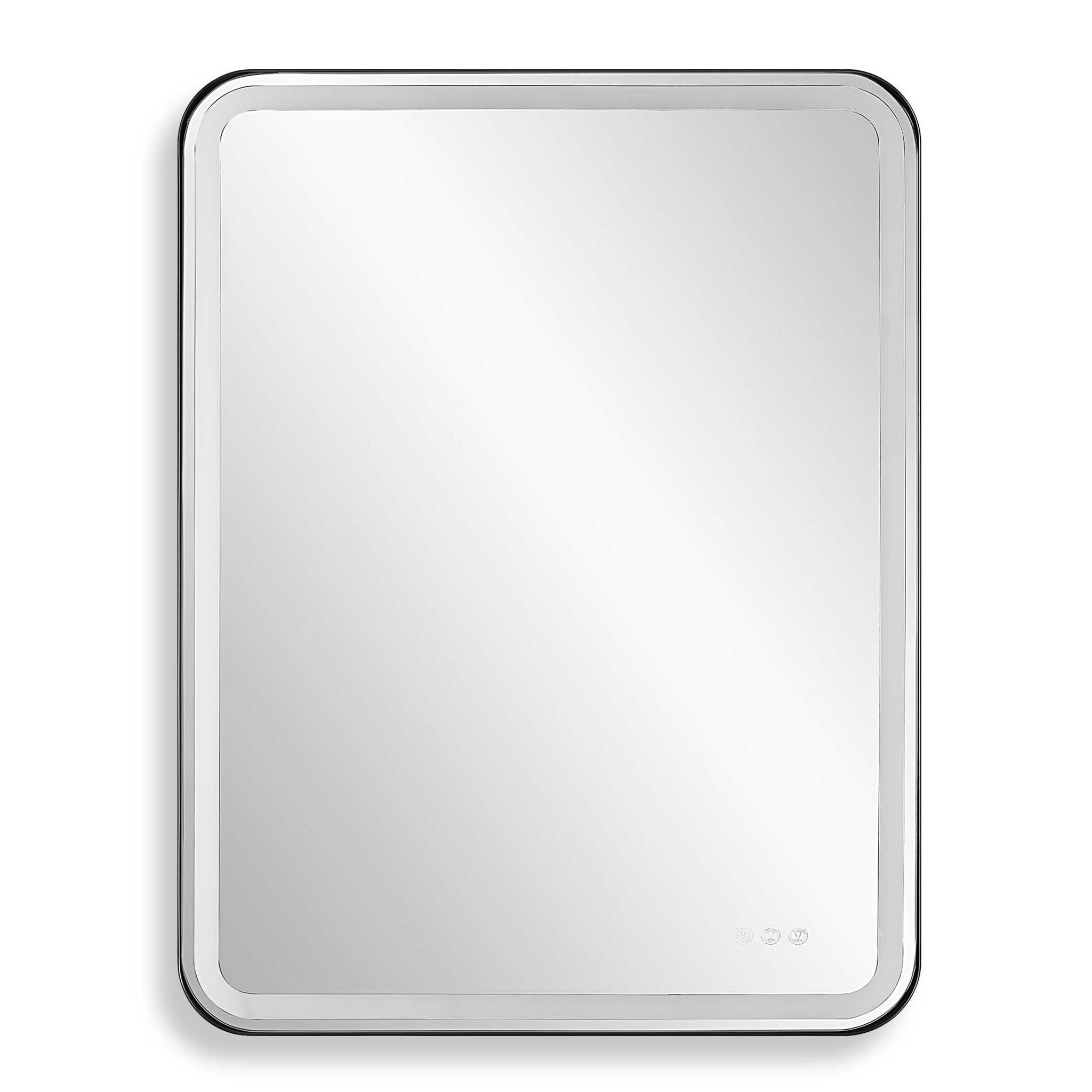 Crofton – Lighted Nickel Vanity Mirror – Gray