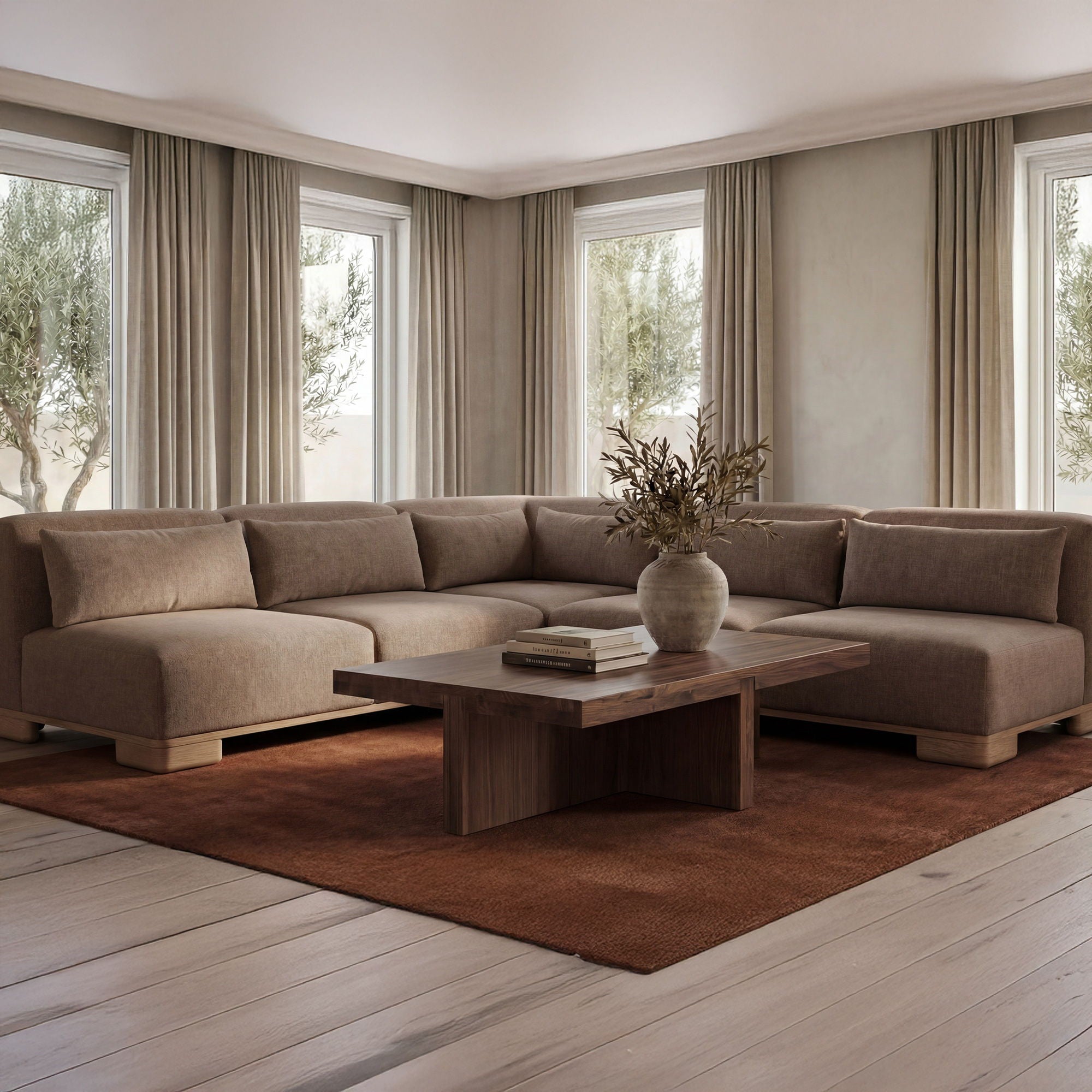 June - Corner Chair - Dark Brown - Image 1