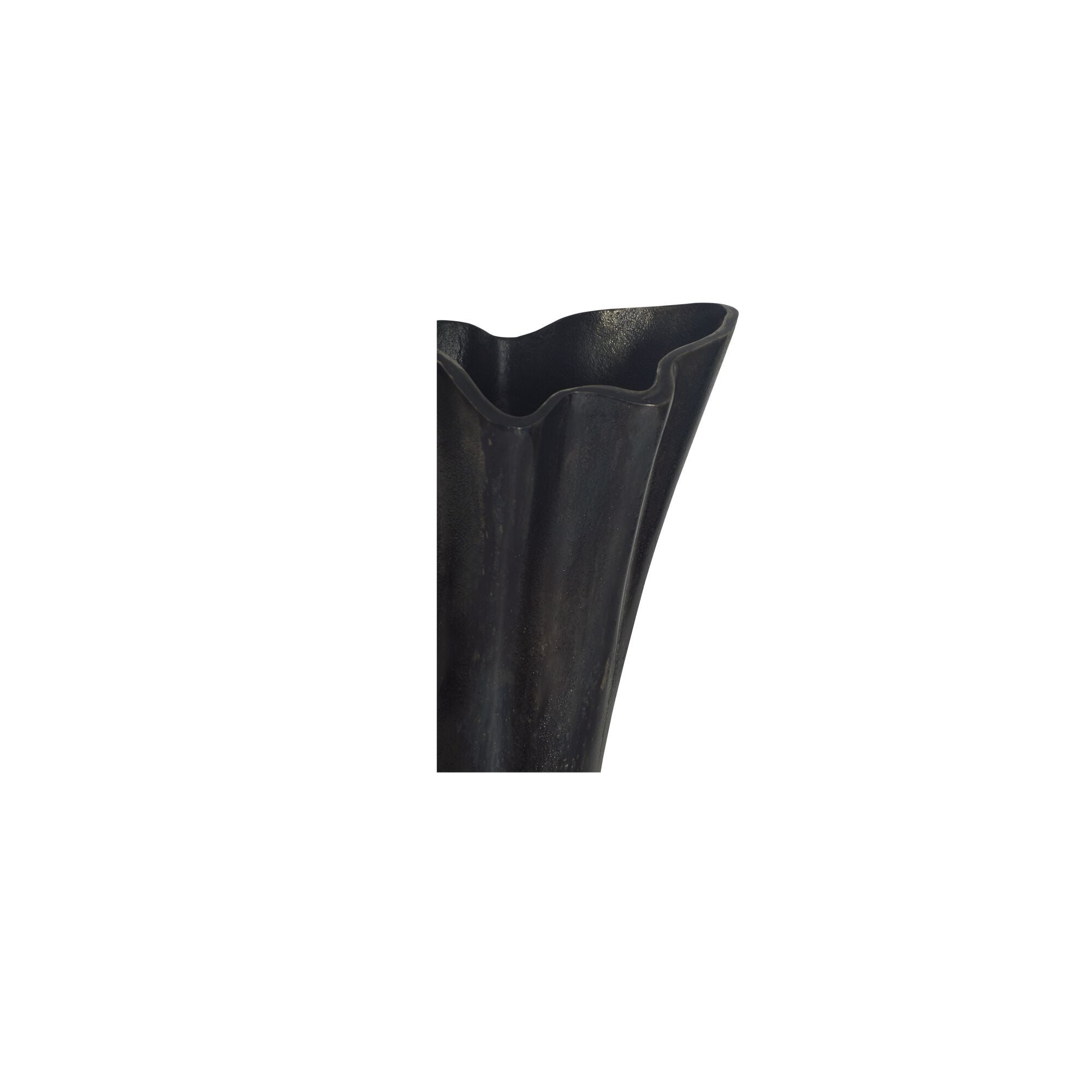 Yeri - Cast Aluminum Vase - Black - Image 2