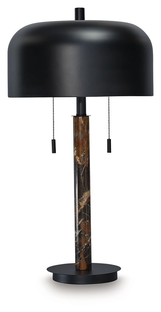 Alanbert – Metal Table Lamp – Brown / Black