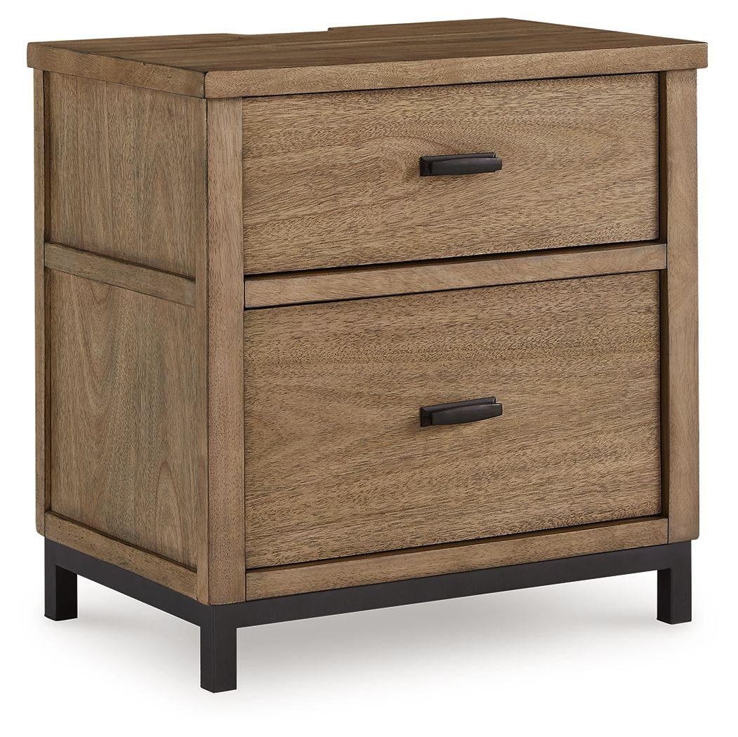 Tomtyn - Two Drawer Night Stand - Light Brown - Image 1