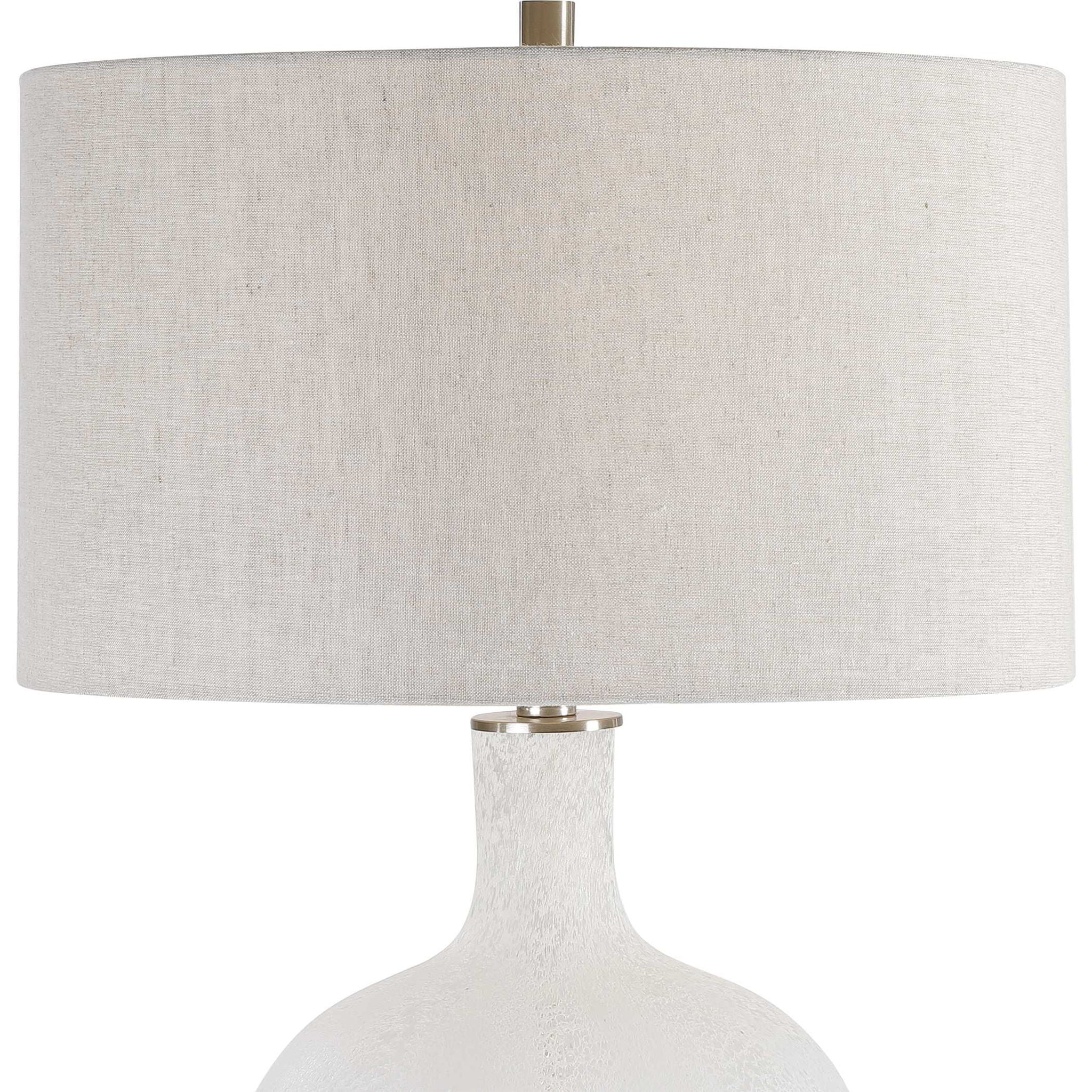 Whiteout - Mottled Glass Table Lamp - White - Image 2