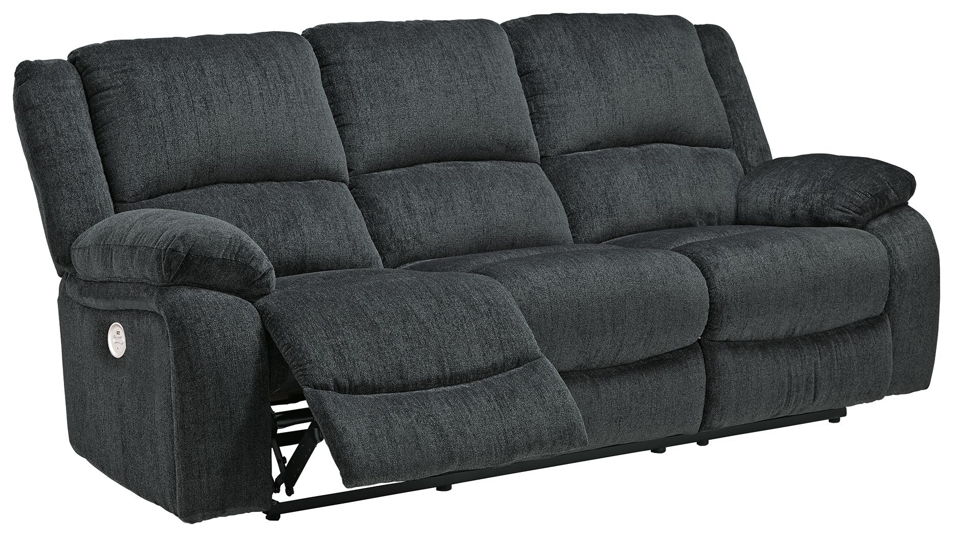 Draycoll - Reclining Power Sofa - Fabric - Slate - Image 3