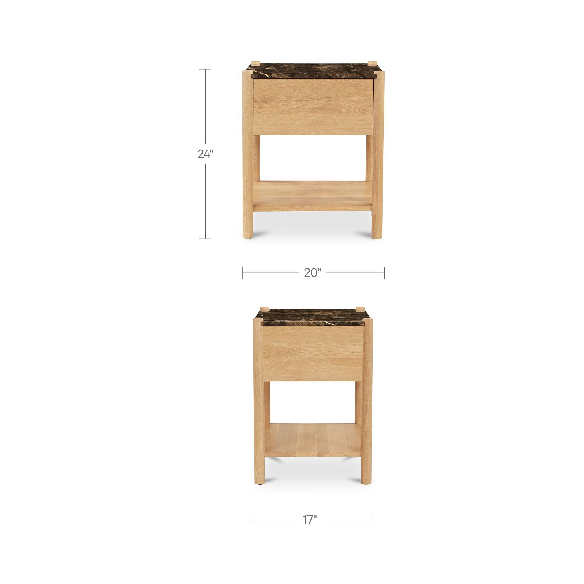 Elio - Nightstand - Dark Emperador - Image 3
