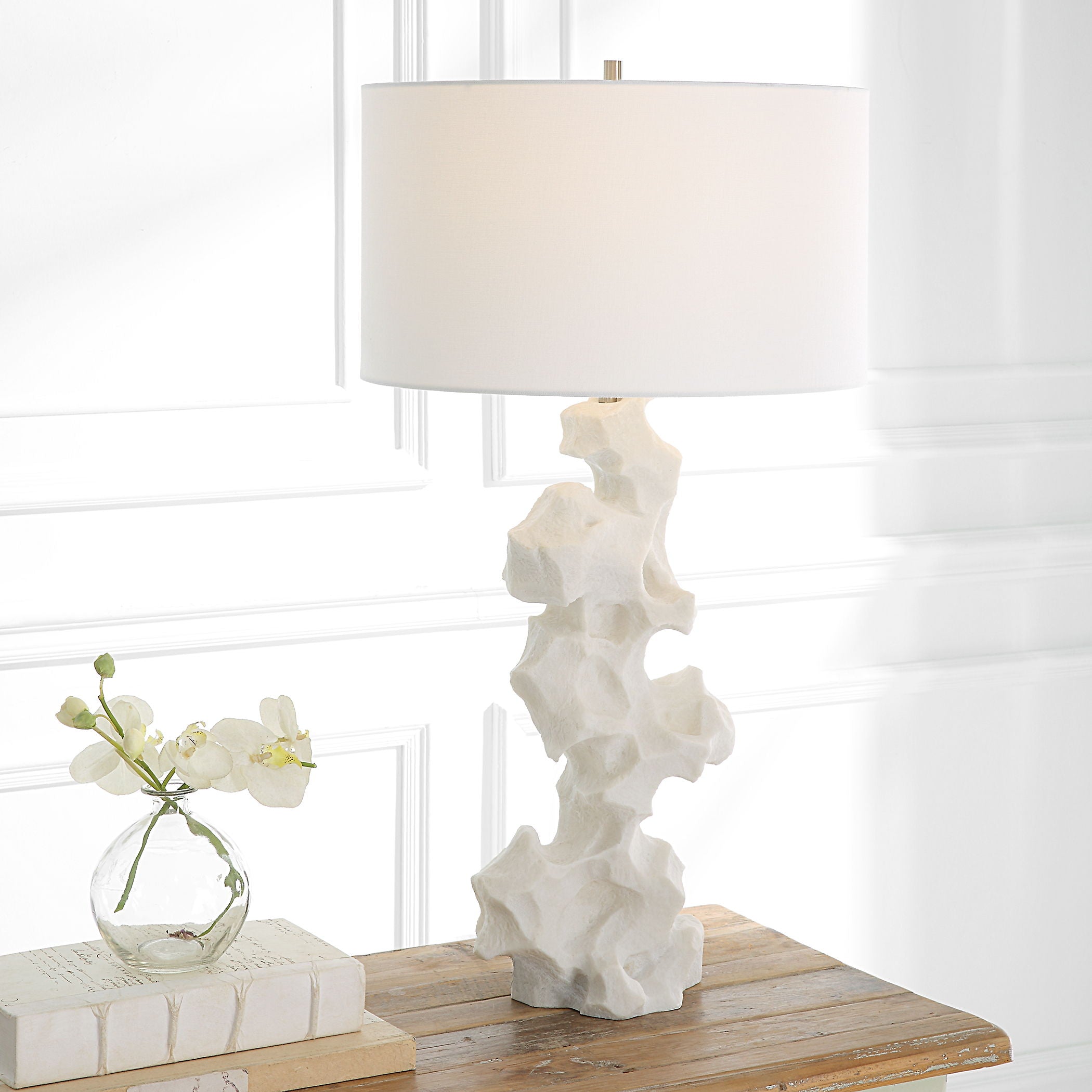 Remnant - White Marble Table Lamp - Image 2