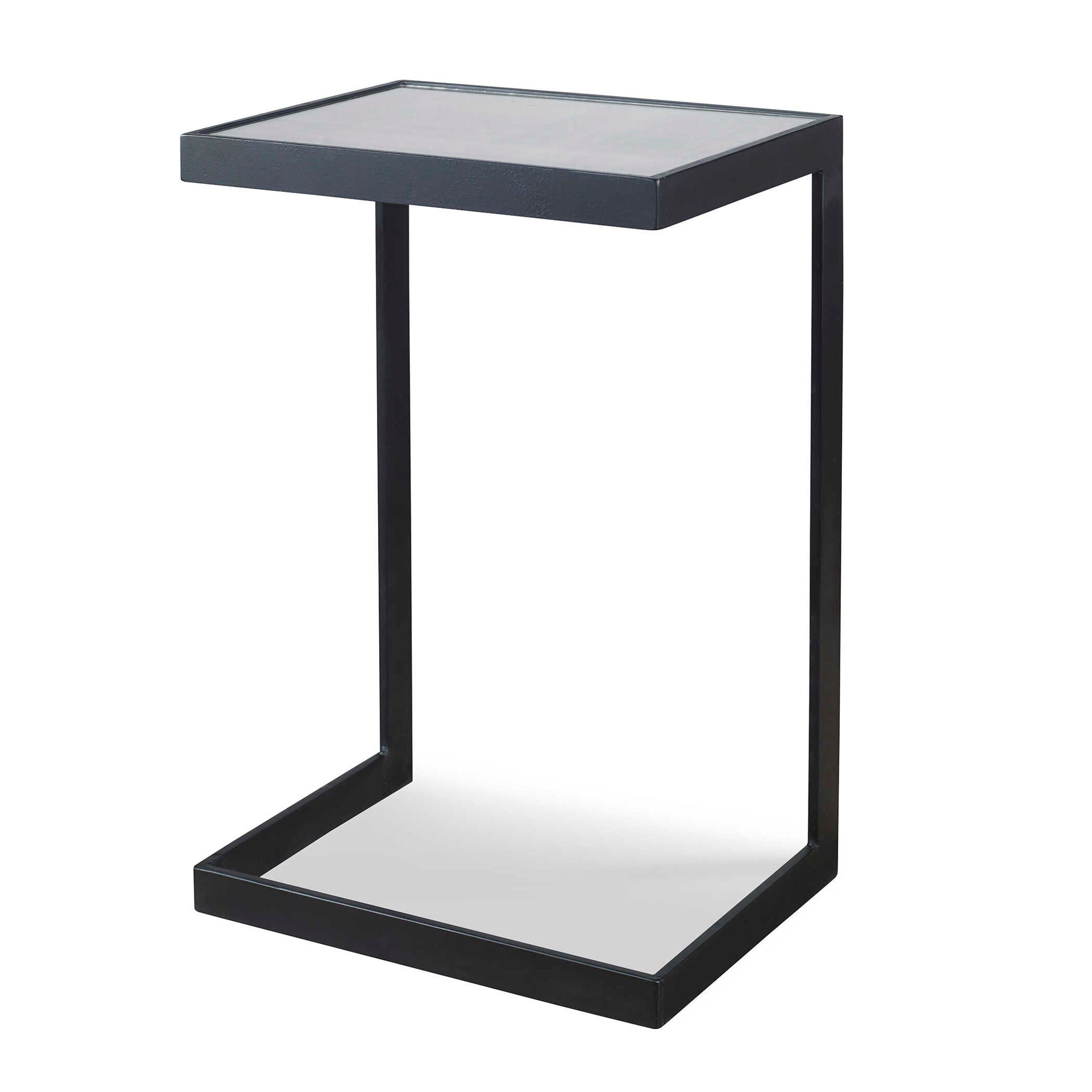 Windell - Cantilever Accent Table - Black & Pearl Silver - Image 1