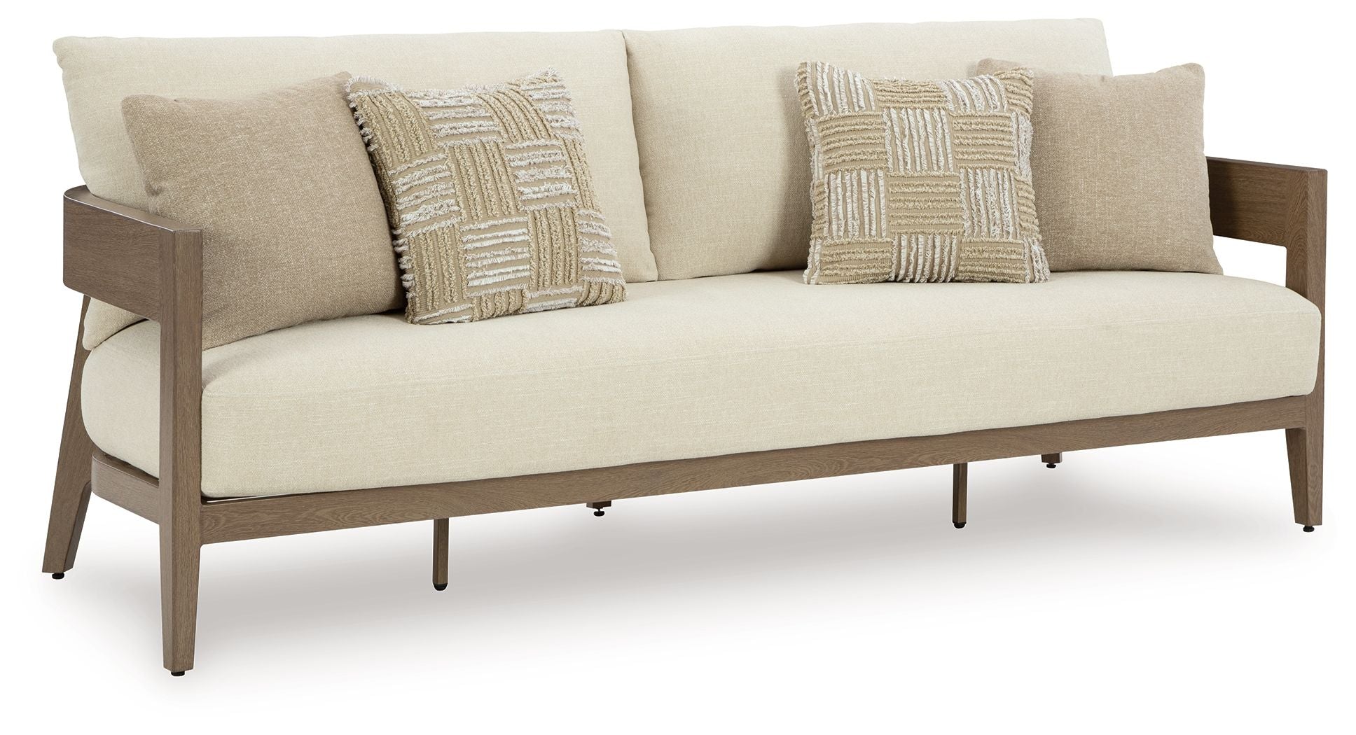 Serene Bay - Sofa With Cushion - Dark Brown / White - Image 1