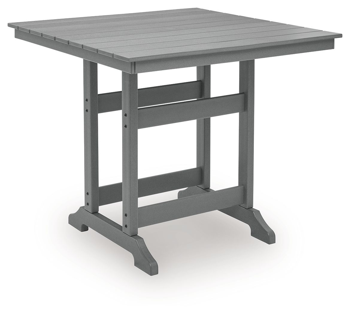 Sanctuary Beach – Square Counter Table With Umbrella Option – Dark Gray
