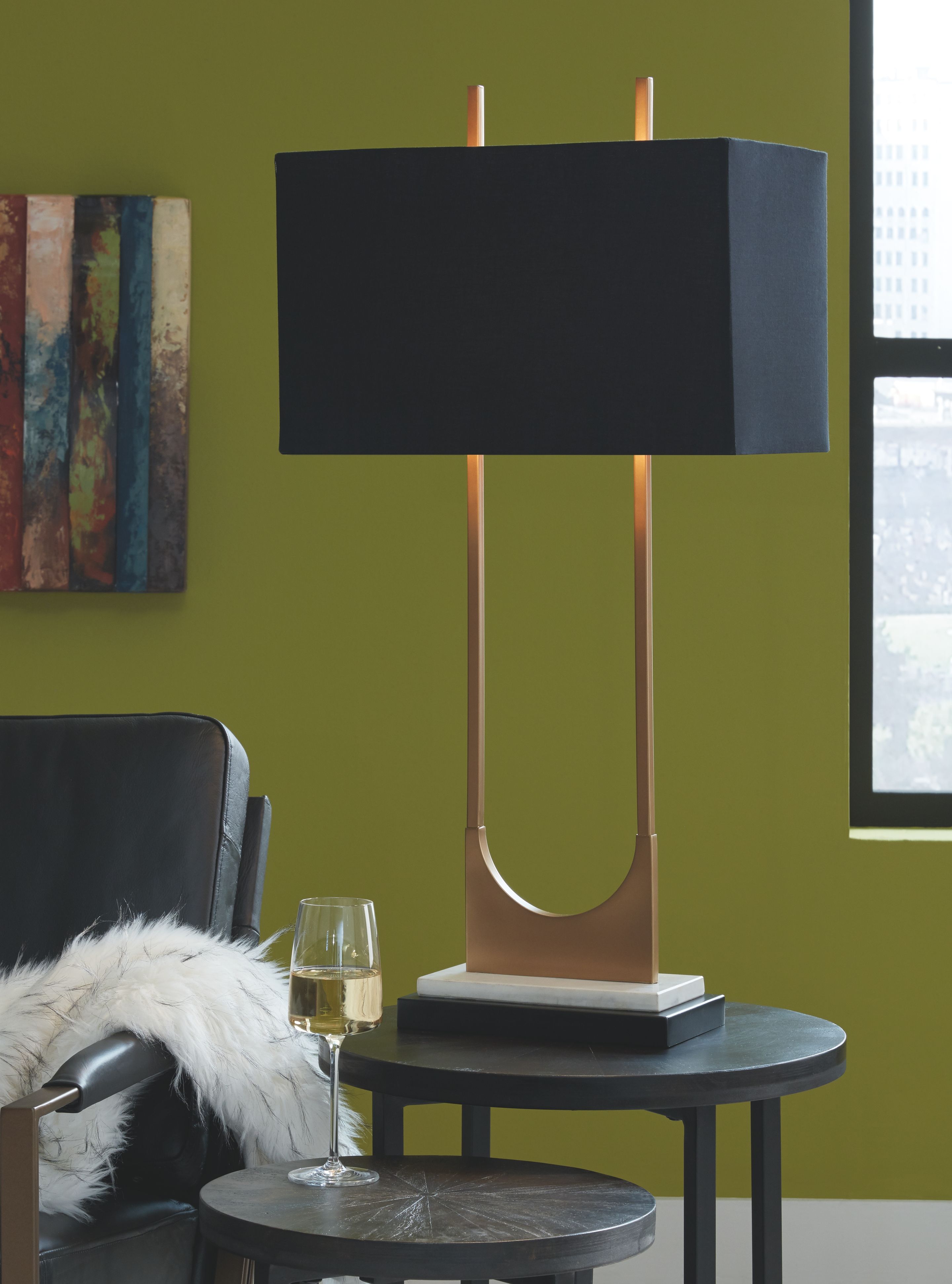Malana - Metal Table Lamp  - Brass Finish - Image 2