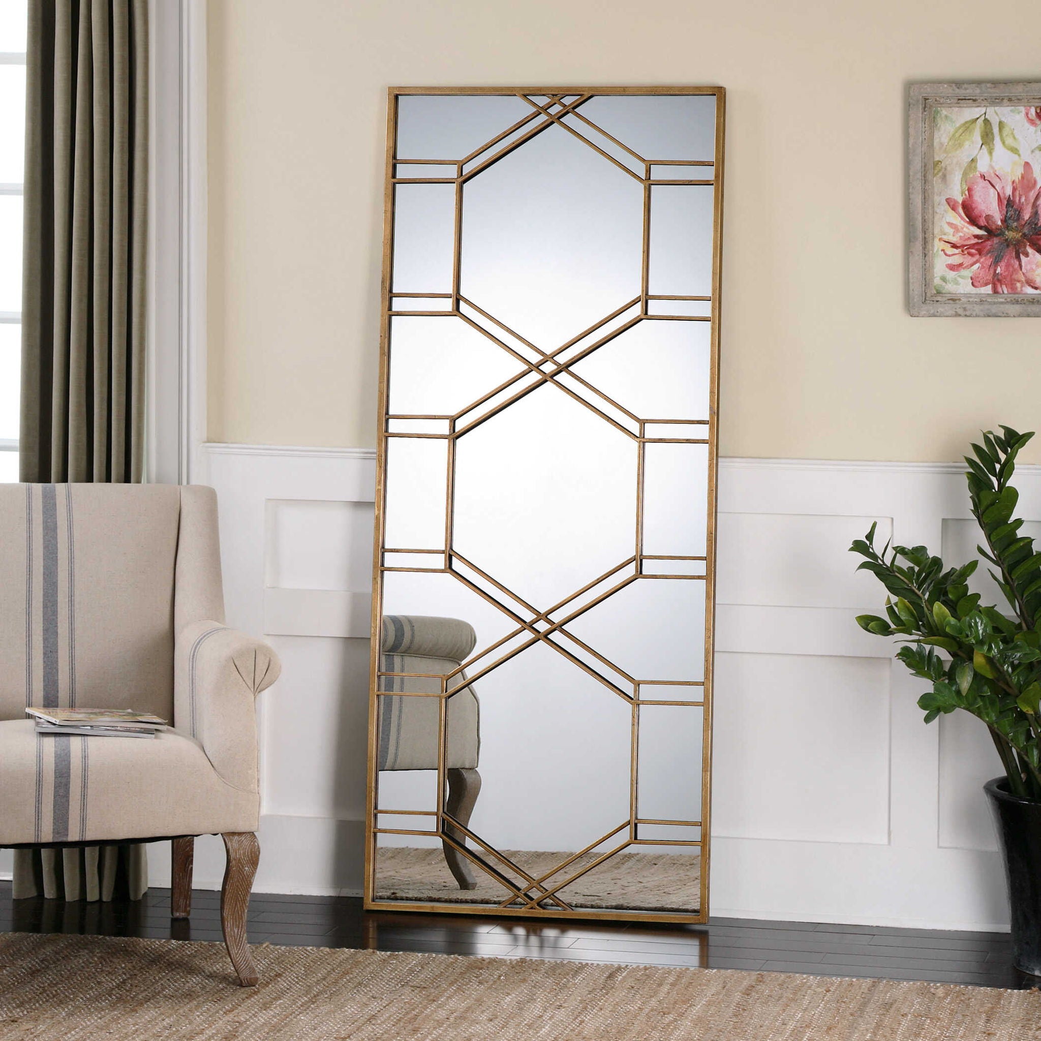 Kennis - Leaf Leaner Mirror - Gold - Image 3