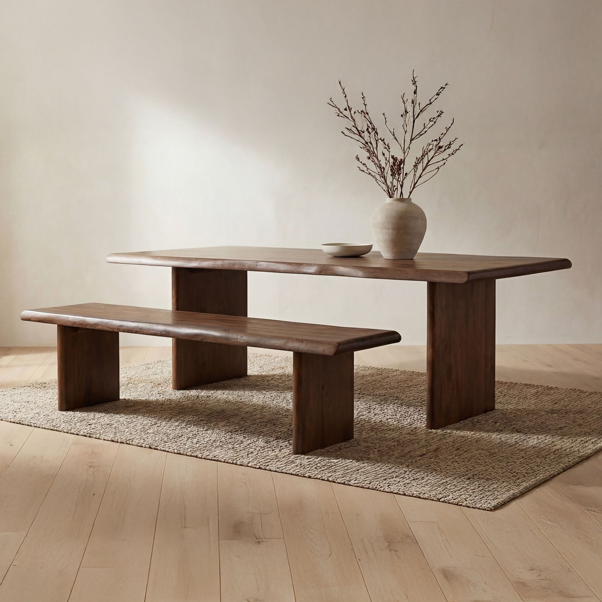 Lila - Large Dining Bench - Brown - Image 3