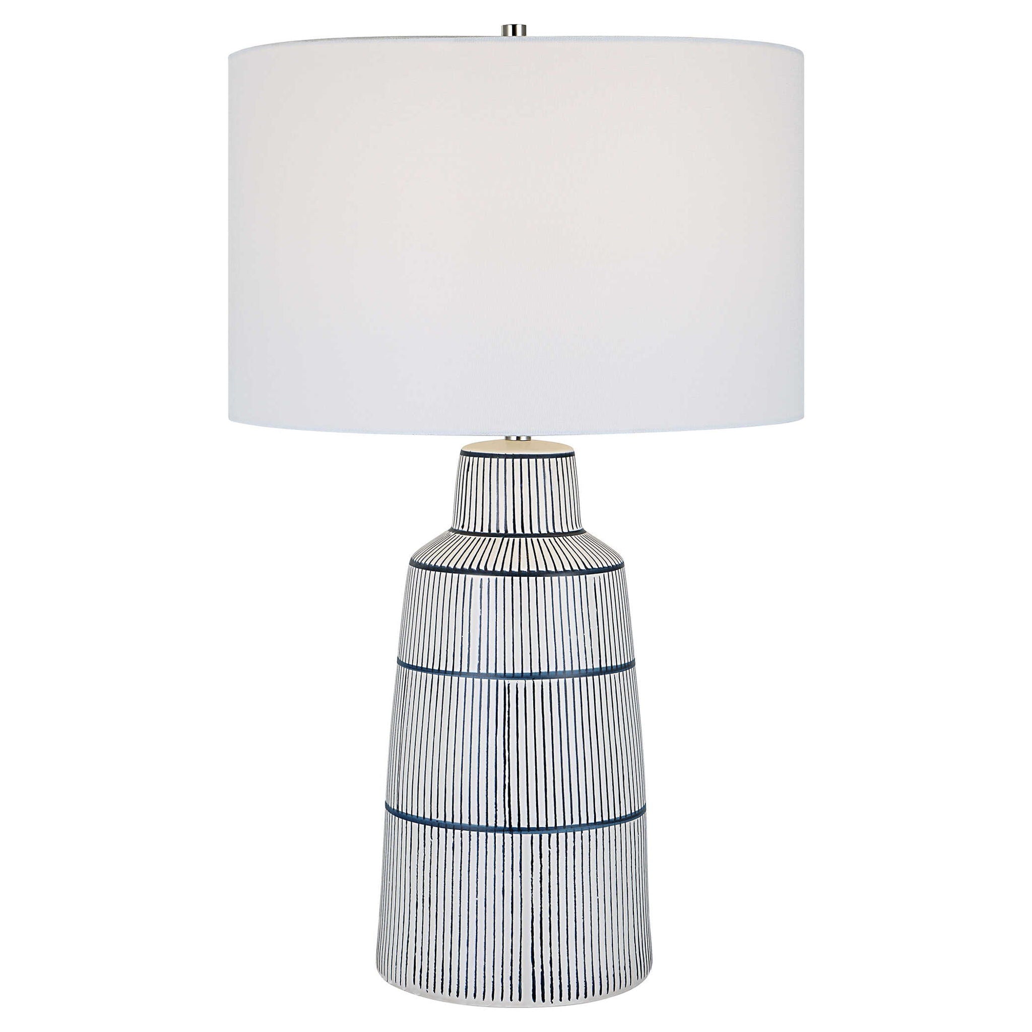 Breton – Nautical Stripe Table Lamp – White