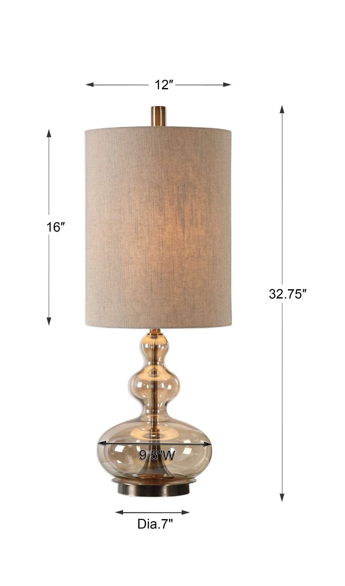 Formoso - Glass Table Lamp - Amber - Image 3