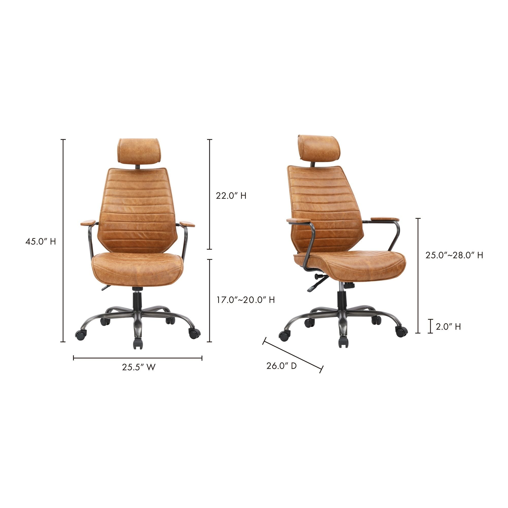 Executive - Office Chair - Light Brown - Image 2