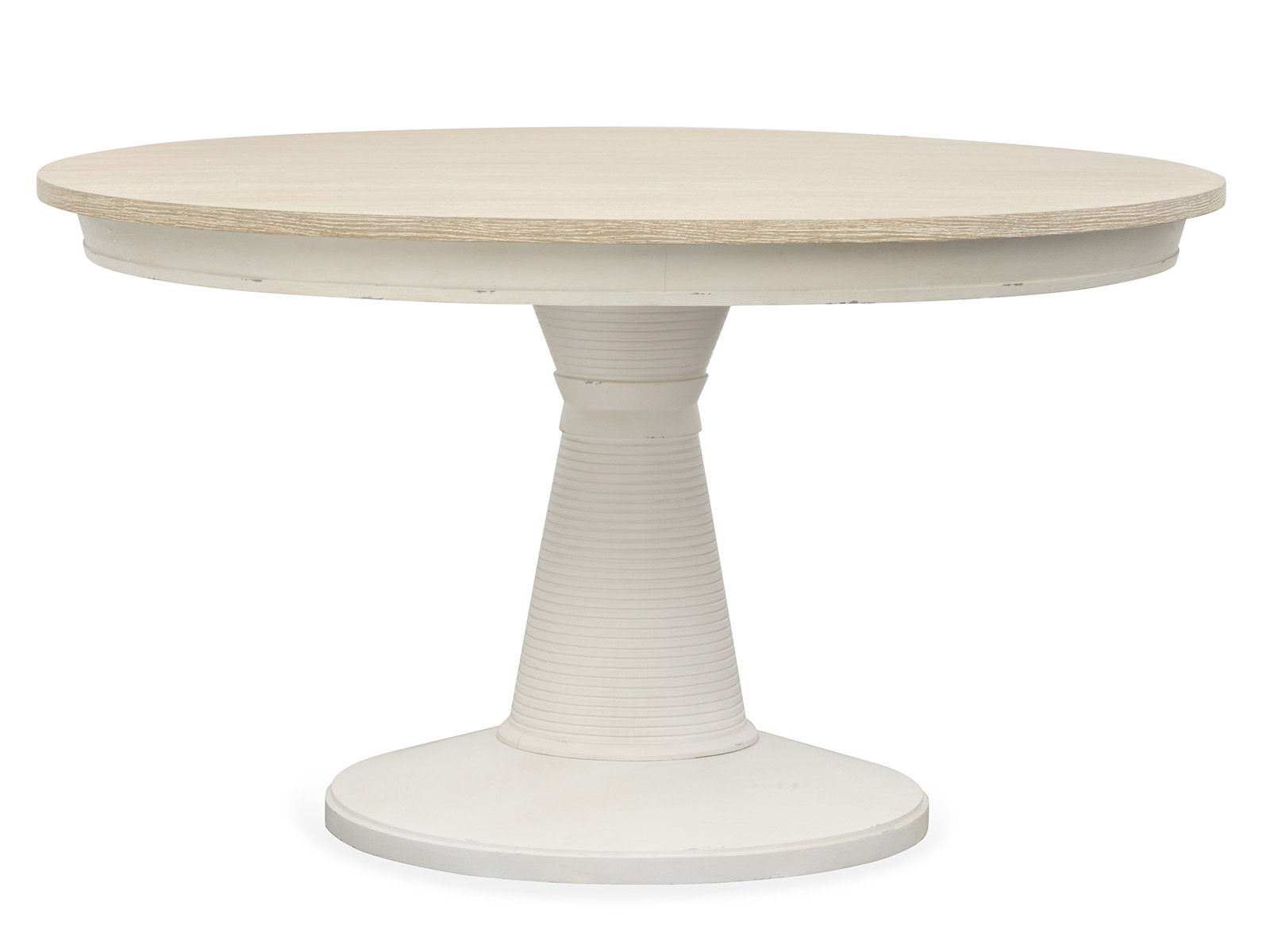 Echo Isles – Extendable 54″ Round Dining Table – Sea Pearl And Driftwood