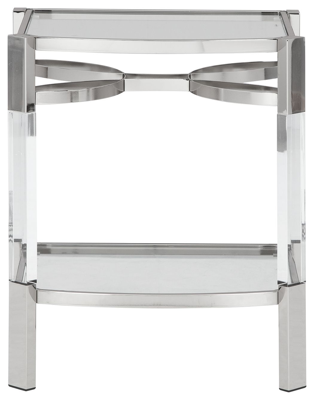 Chaseton - Accent Table - Clear / Silver Finish - Image 1