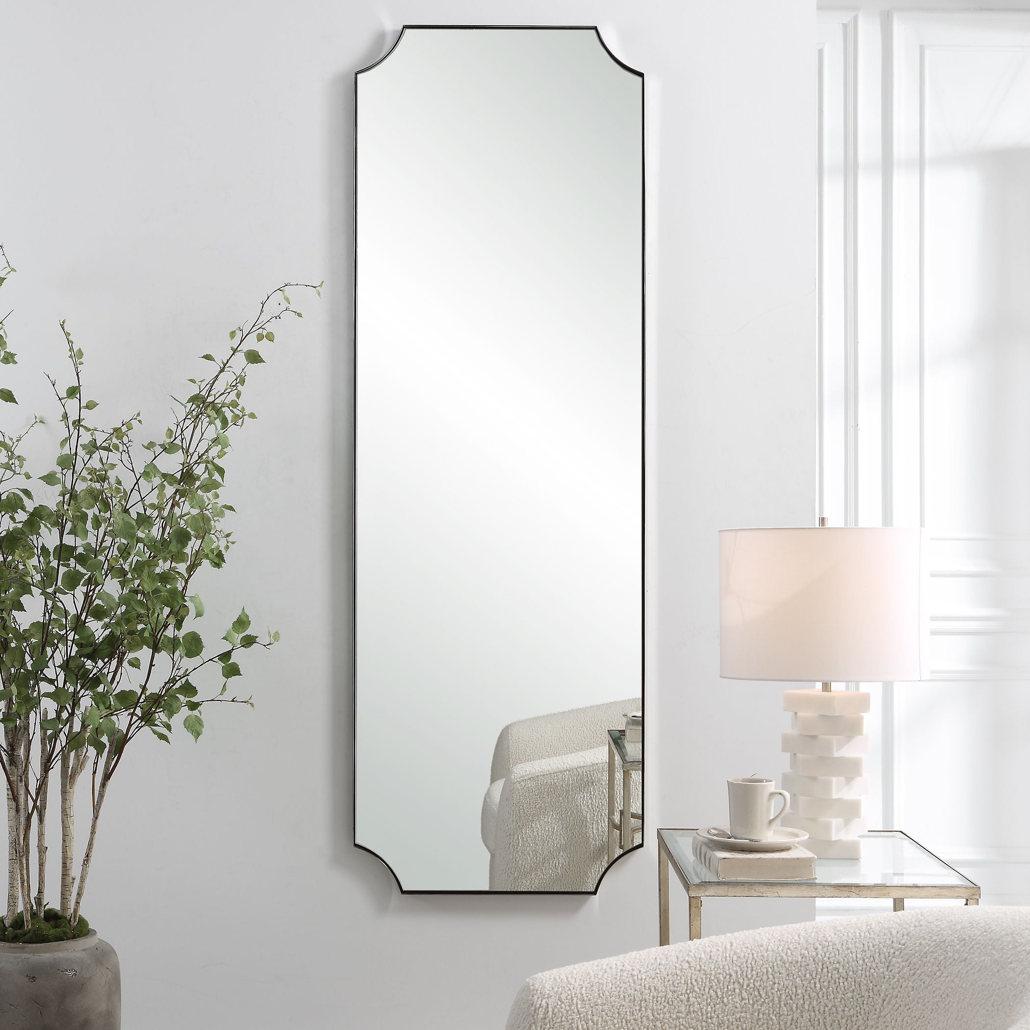 Lennox - Nickel Tall Mirror - Image 3