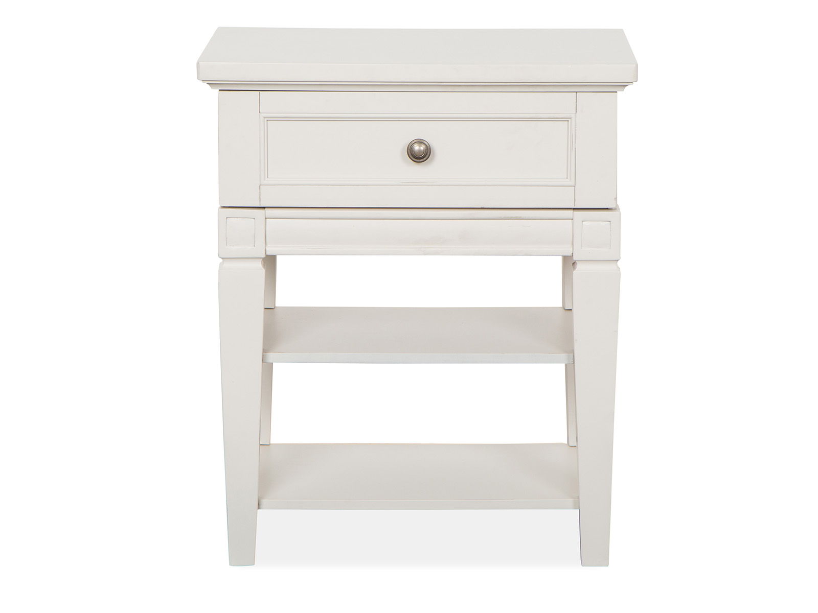 Willowbrook - Open Nightstand - Egg Shell White With Slight Rub Through - Image 3