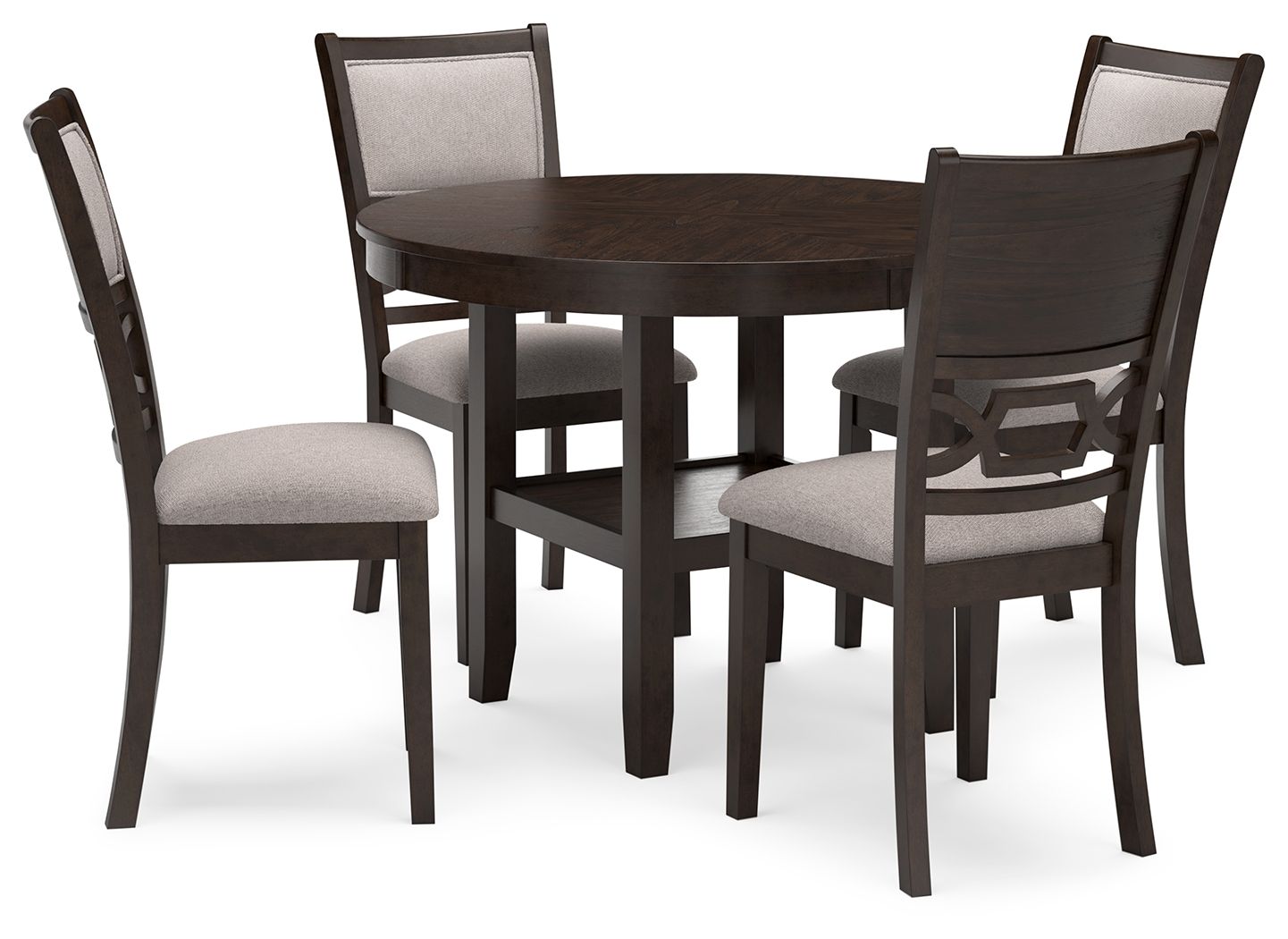 Langwest – Dining Room Table Set (Set of 5) – Brown