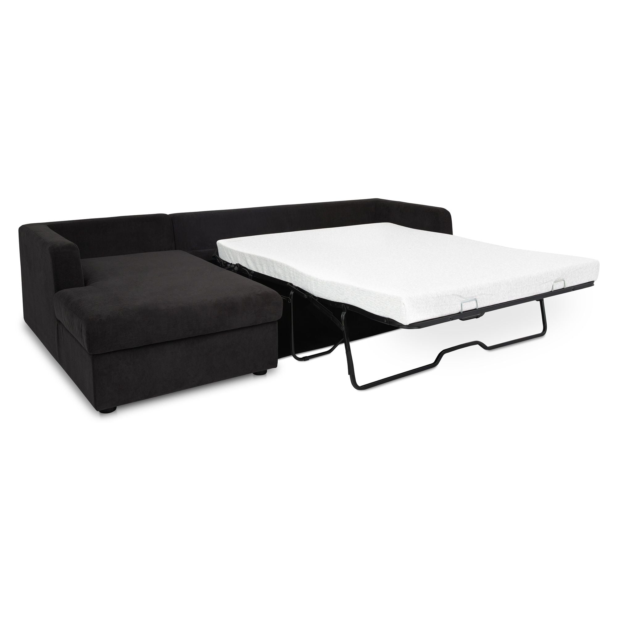 Burrow - Sleeper Sectional With Left Storage Chaise - Black - Image 3