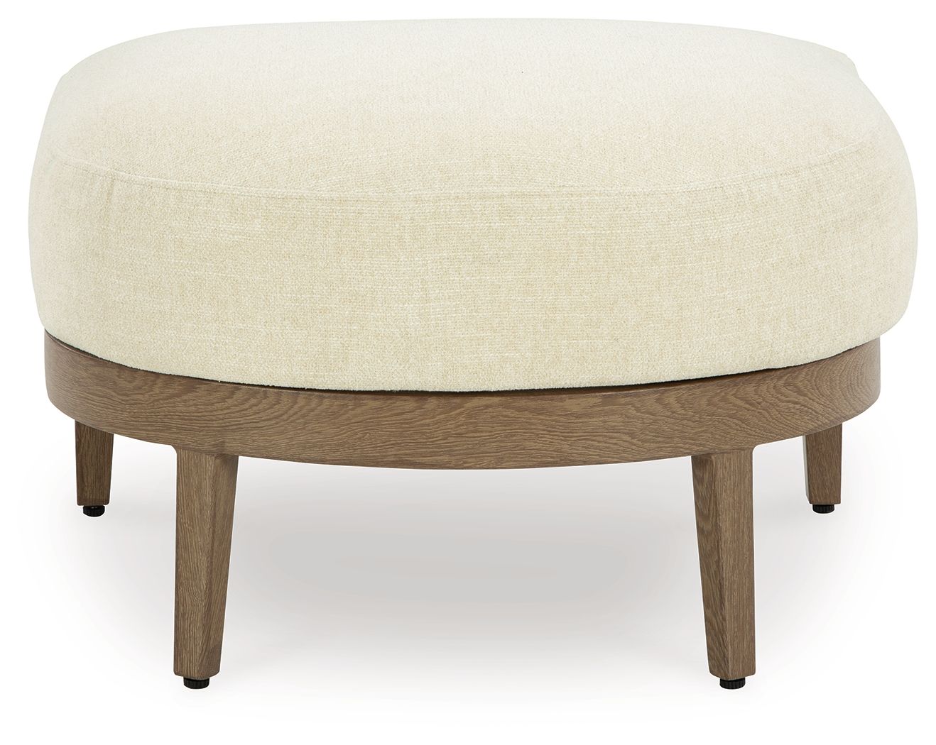 Serene Bay - Ottoman With Cushion - Dark Brown / White - Image 3