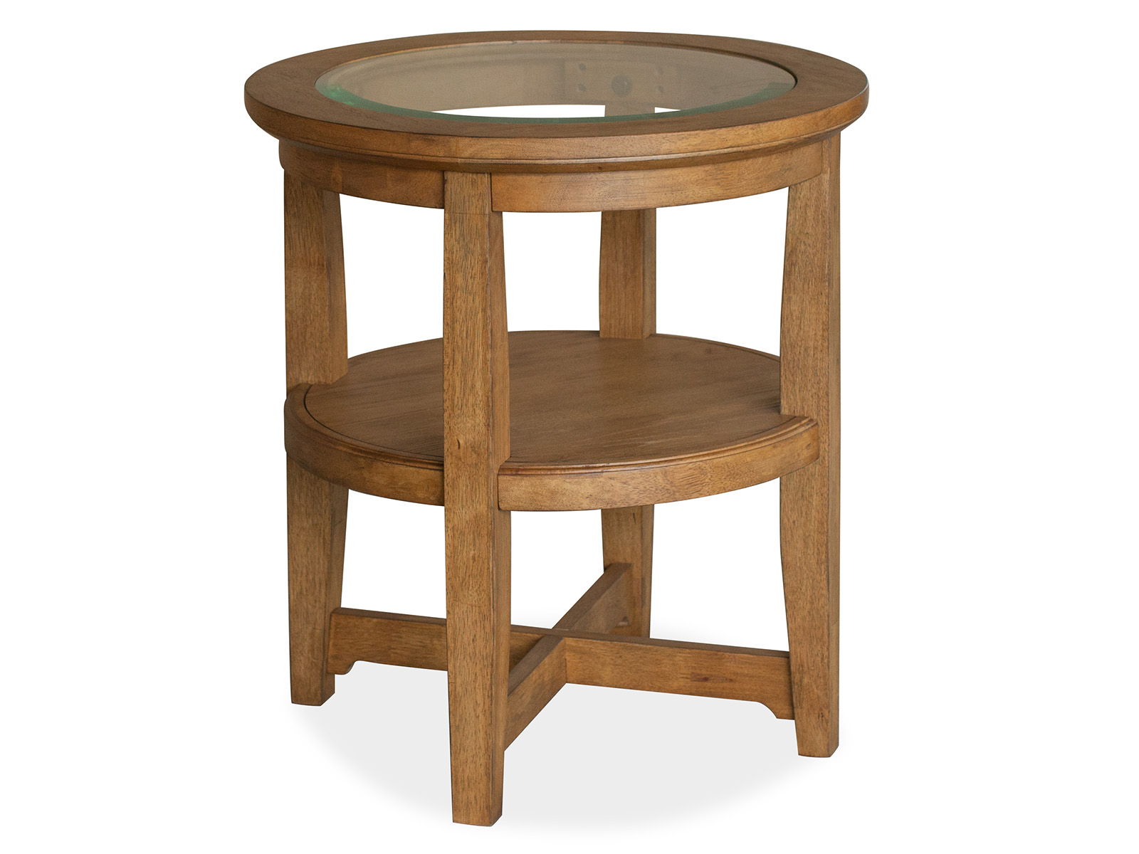 Durant – Shelf End Table – Honey Brown