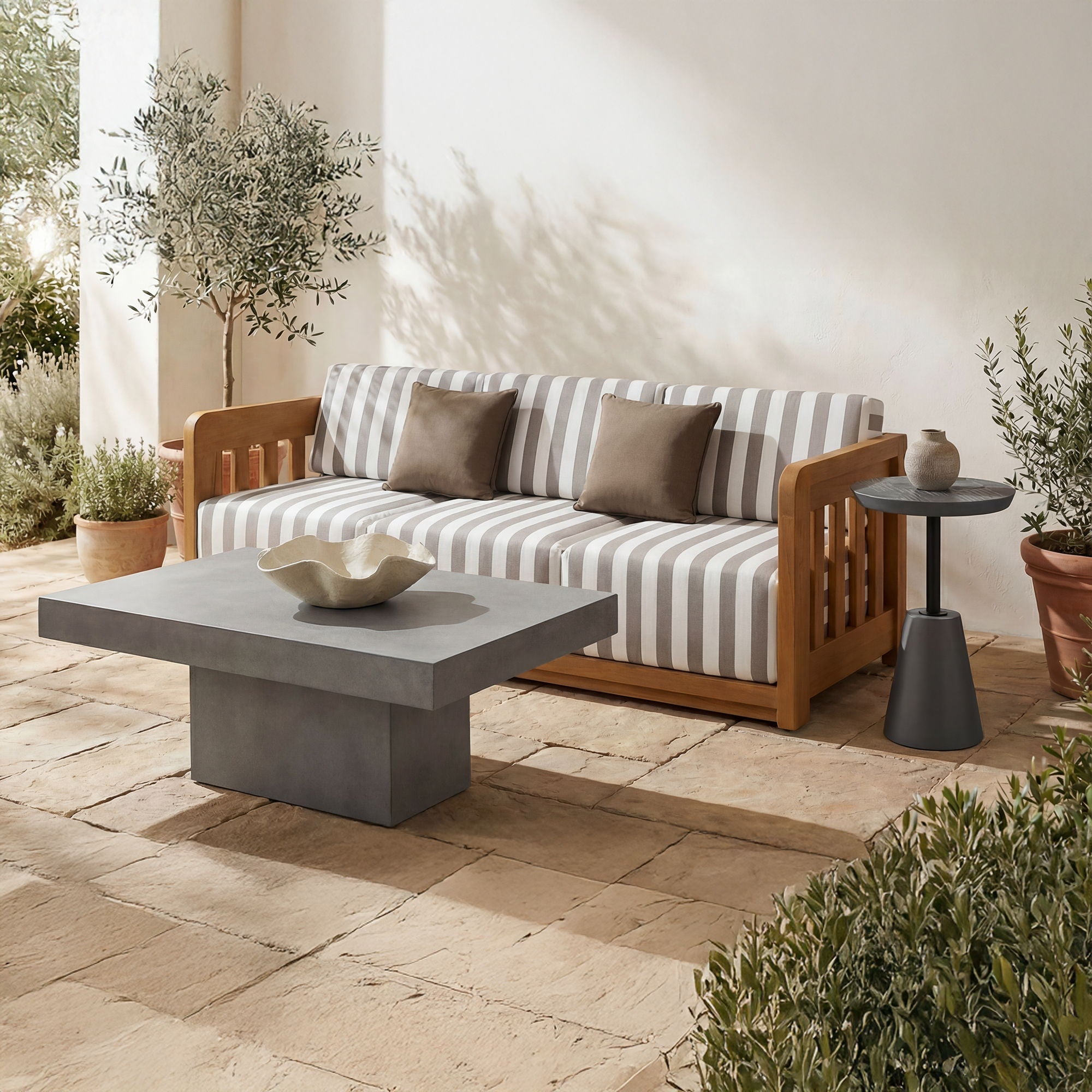Foundation - Outdoor Accent Table - Gray - Image 2