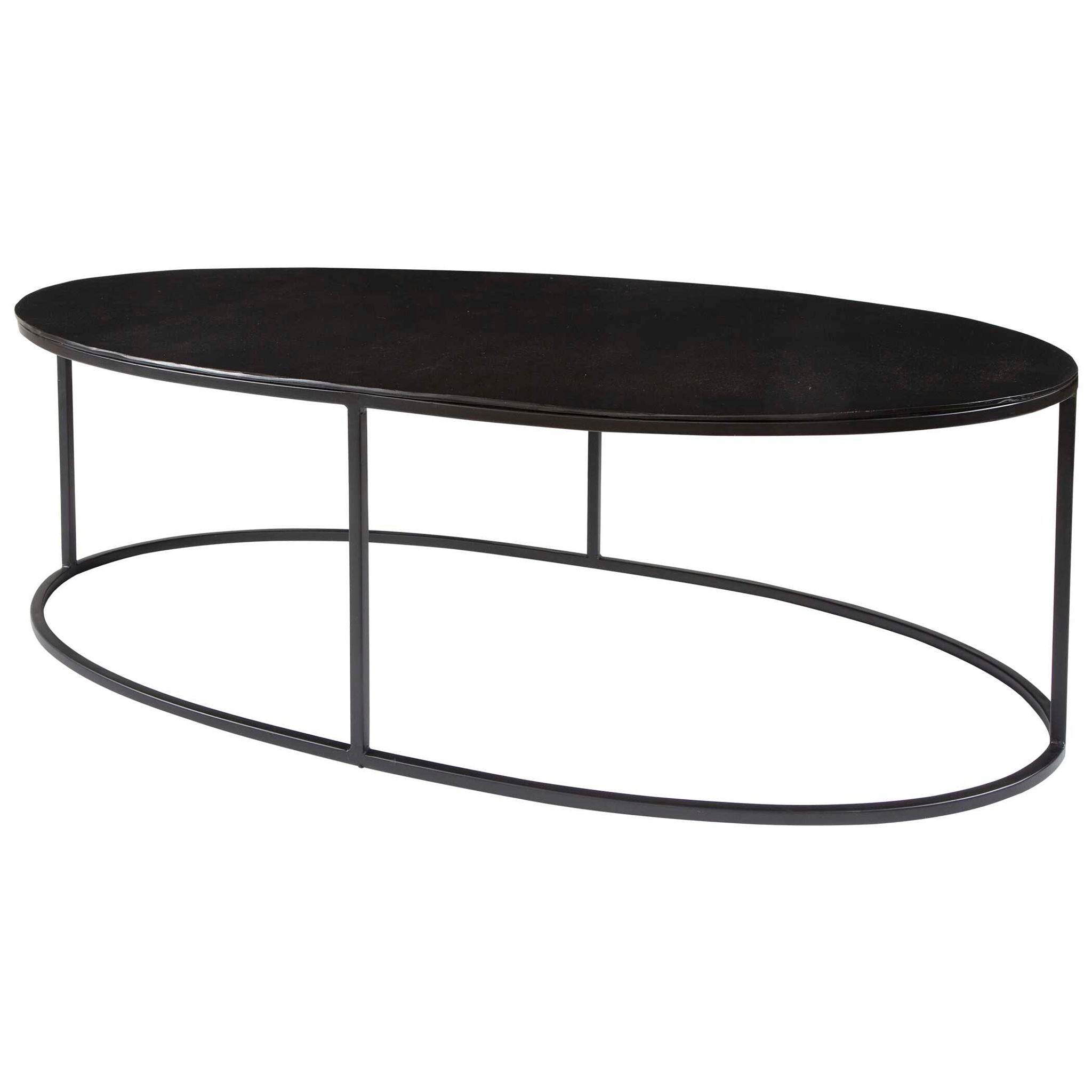 Coreene - Oval Coffee Table - Black - Image 3