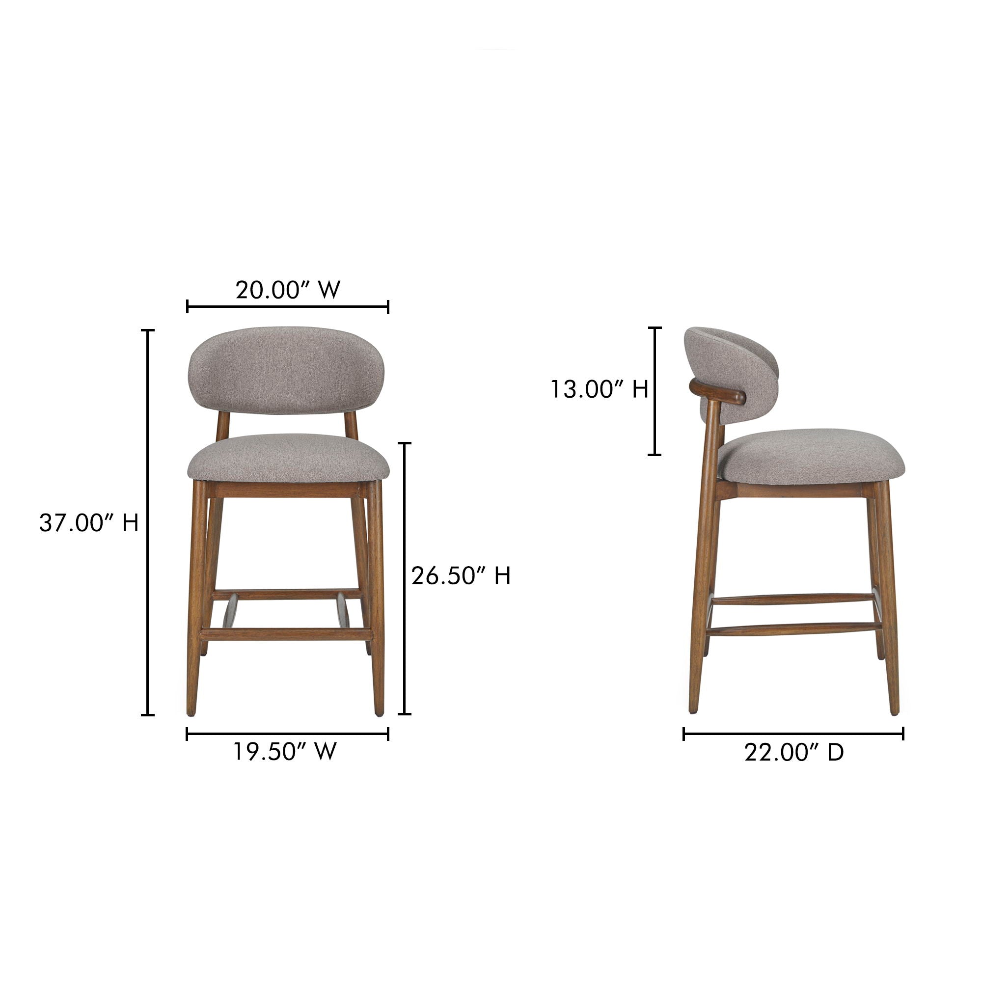 Ellie - Counter Stool - Light Brown - Image 2
