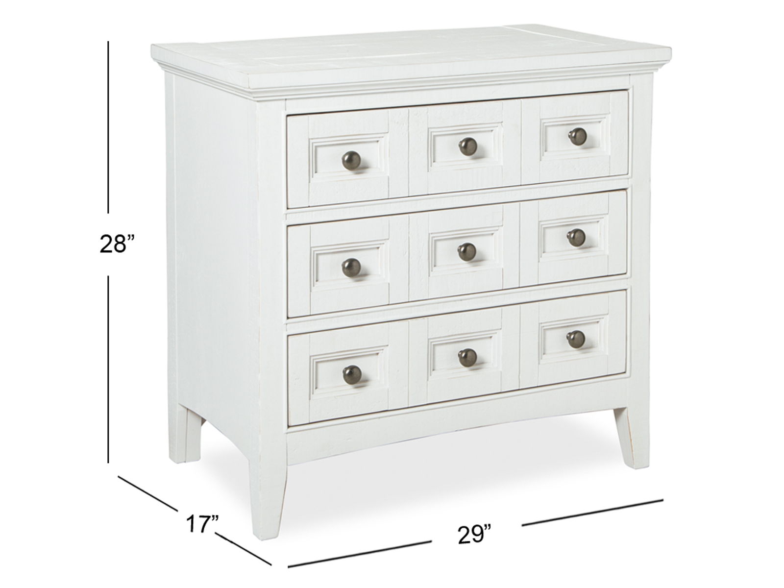 Heron Cove - Two Tone Drawer Nightstand - Chalk White And Dovetail Gray - Image 2