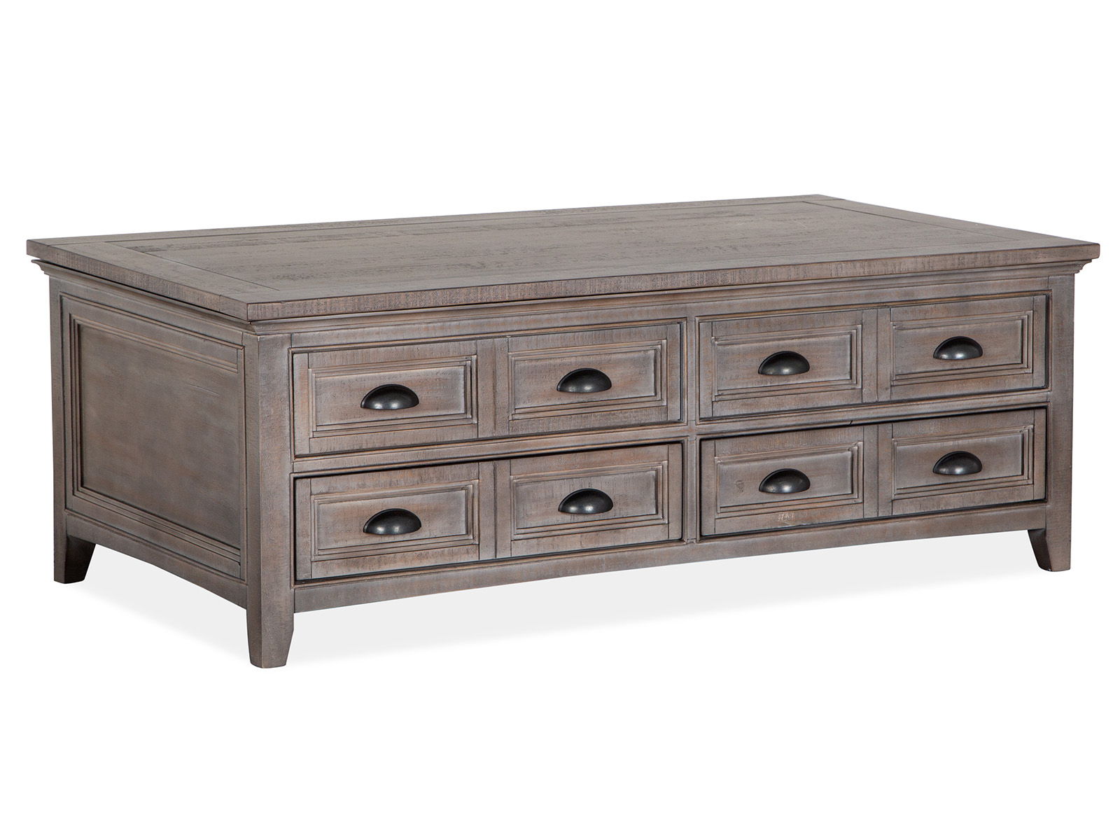 Paxton Place – Lift Top Storage Cocktail Table With Casters – Dovetail Gray