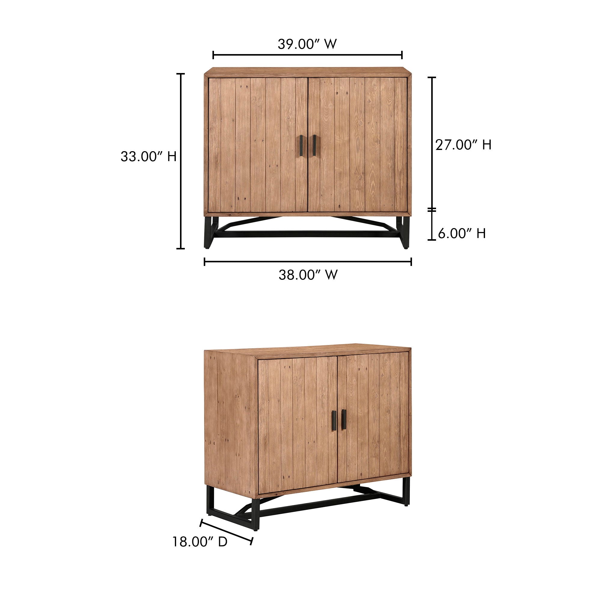 Sierra - 2 Door Cabinet - Natural - Image 2